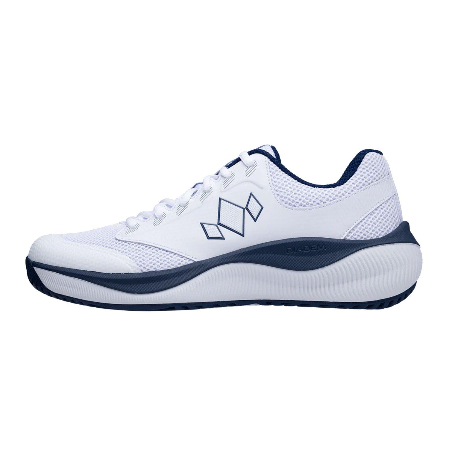 White/Navy - Diadem - Mens Court Flo Pickleball Trainers - 2