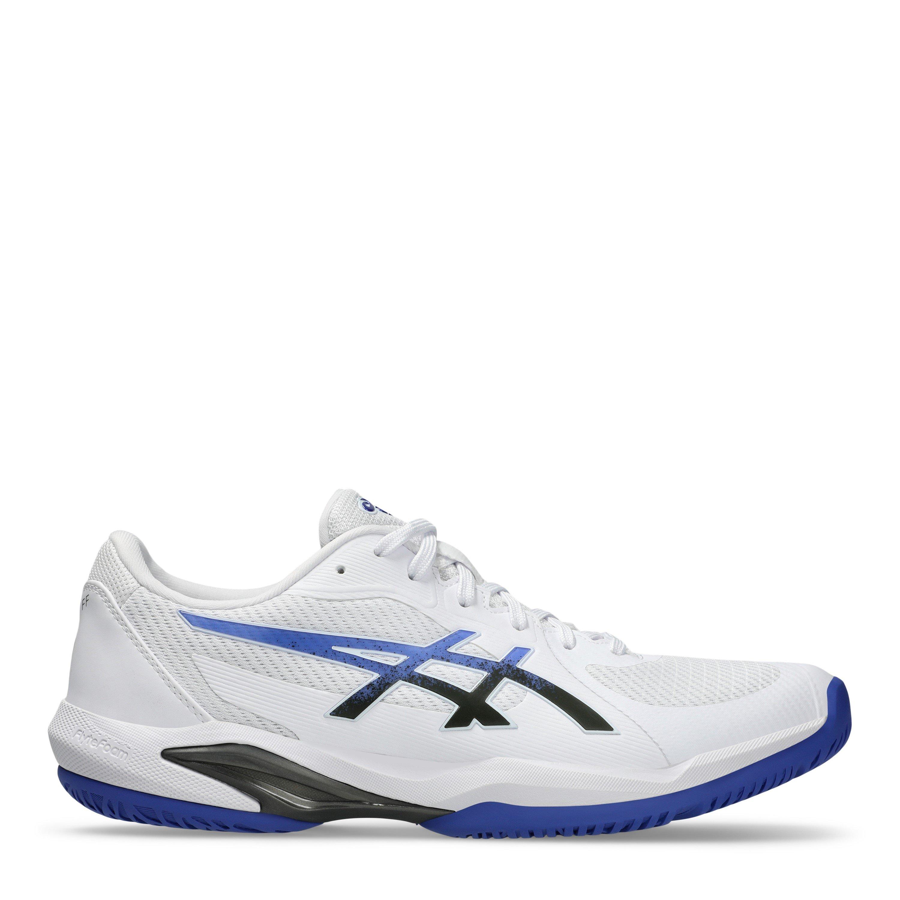 Asics Men's Solution Swift Tennis Shoes - Wht/Dk Cobalt - 9 (44)
