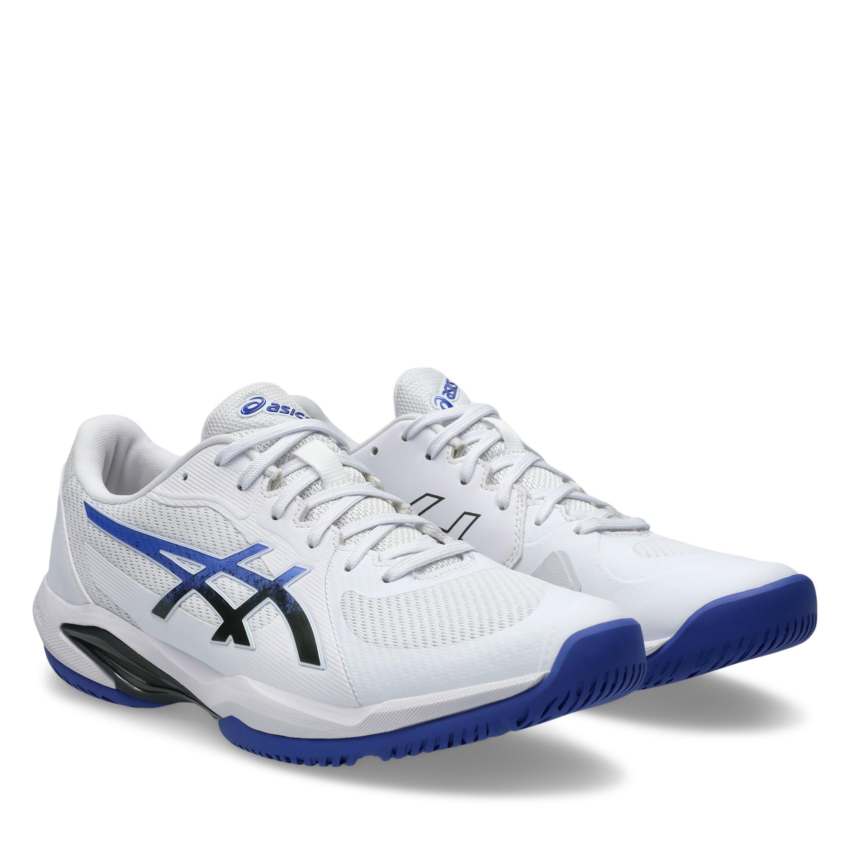 Wht/Dk Cobalt - Asics - Solution Swift Tennis Shoes - 4