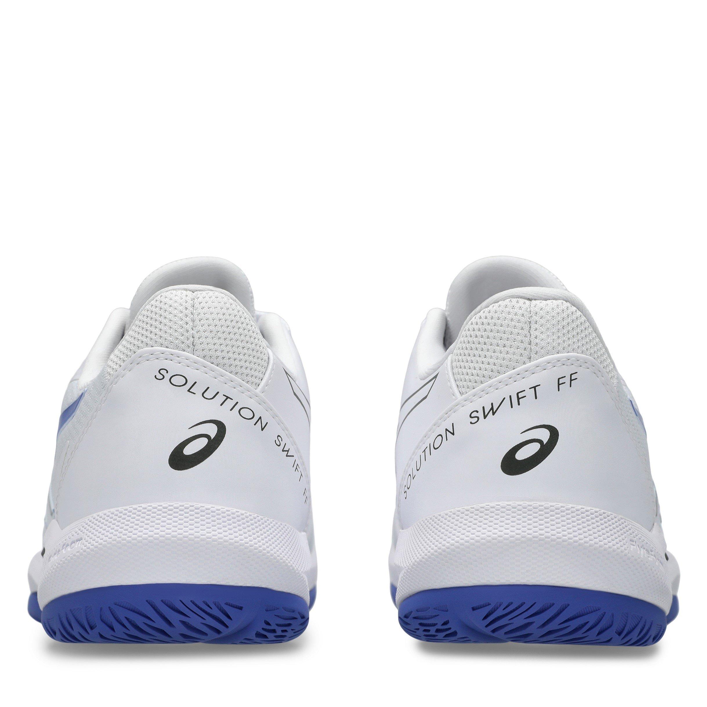 Wht/Dk Cobalt - Asics - Solution Swift Tennis Shoes - 7