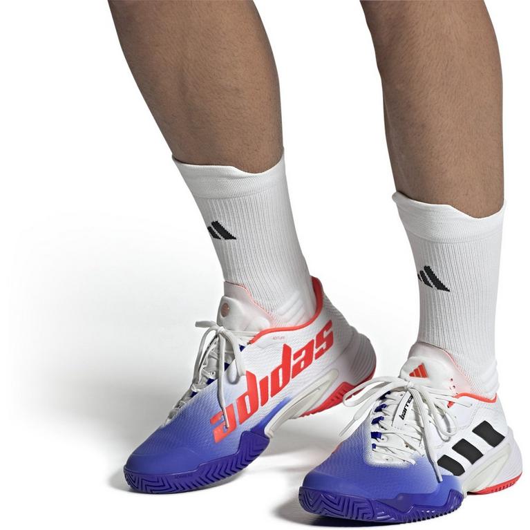 Blanc/Bleu - adidas - Barricade Men's Tennis Shoes - 11