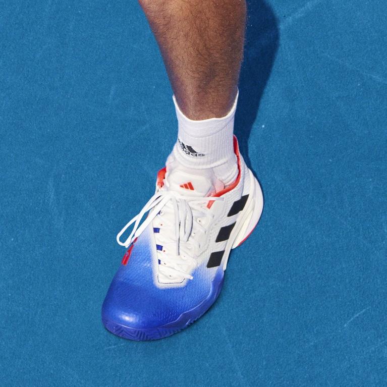 Blanc/Bleu - adidas - Barricade Men's Tennis Shoes - 13