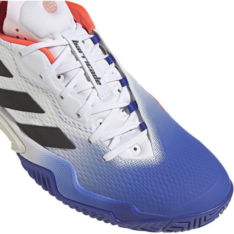 Blanc/Bleu - adidas - Barricade Men's Tennis Shoes - 8
