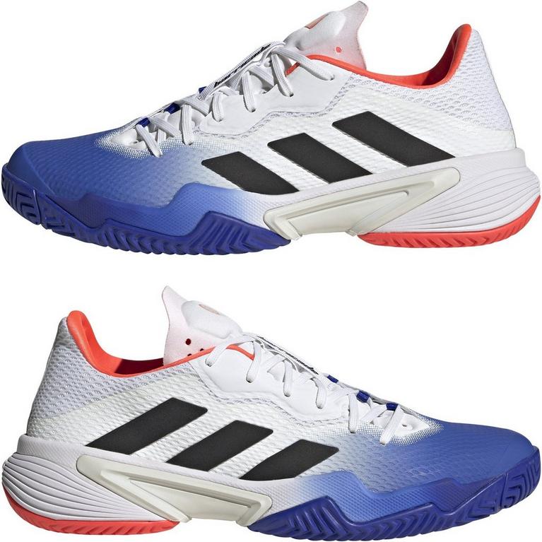 Blanc/Bleu - adidas - Barricade Men's Tennis Shoes - 10