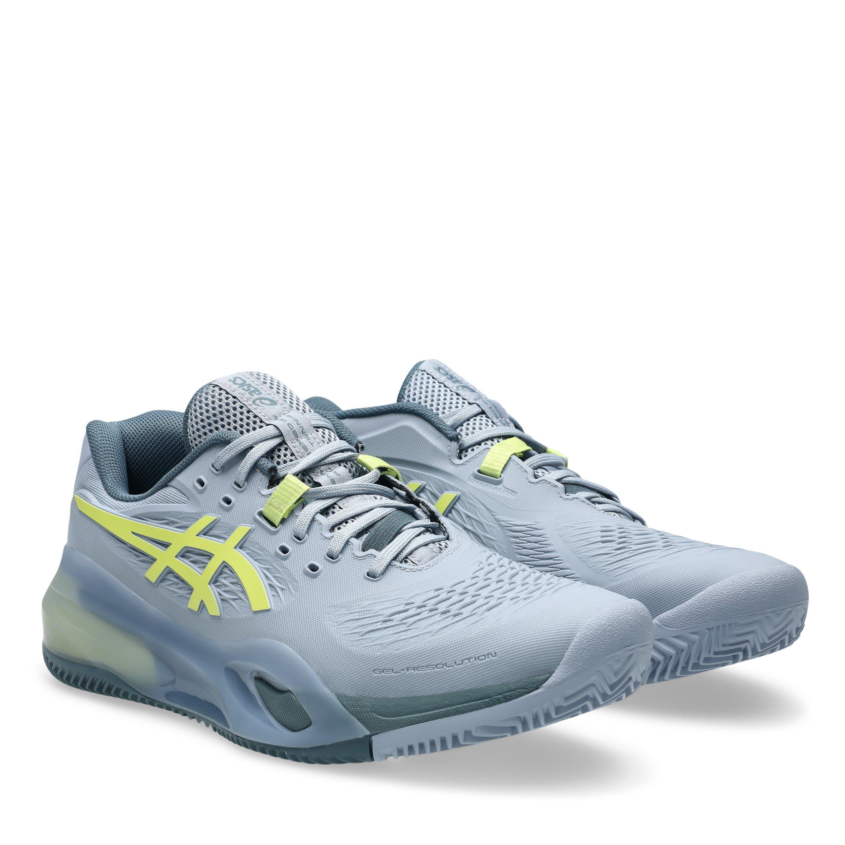 Grey Blue/Pi - Asics - Gel-Resolution X Clay Tennis Shoes Mens - 4