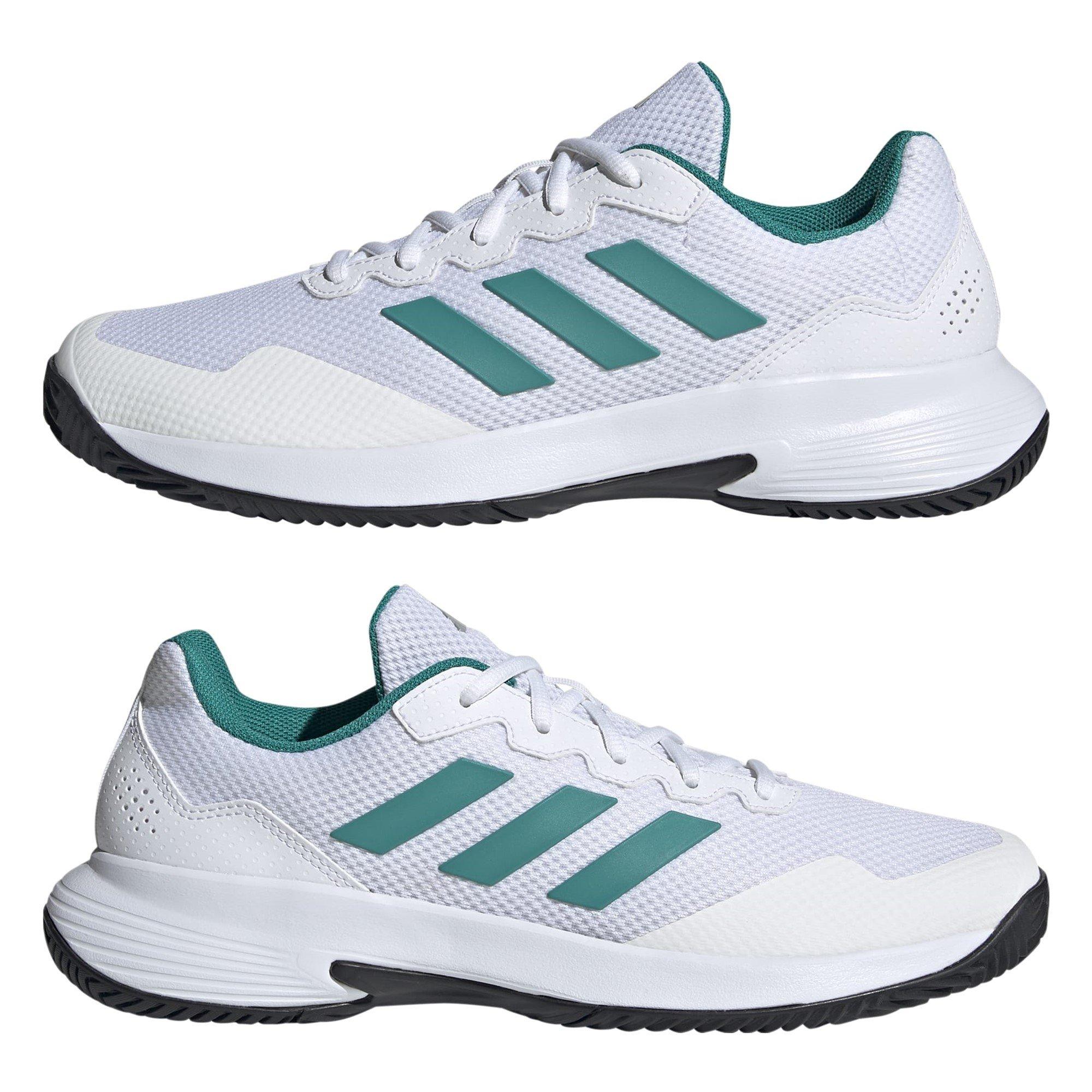 Wht Teal/Black - adidas - GameCourt 2.0 Mens Shoes - 9