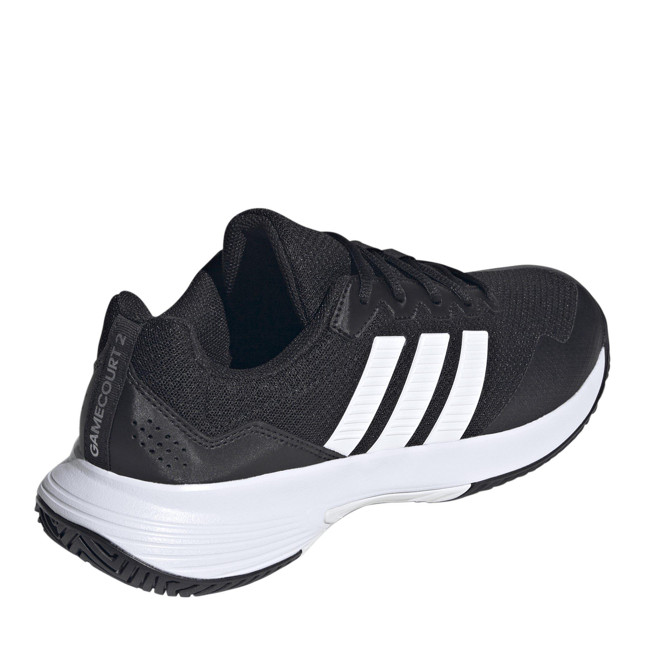 Blk/Wht/Silver - adidas - GameCourt 2.0 Mens Shoes - 4