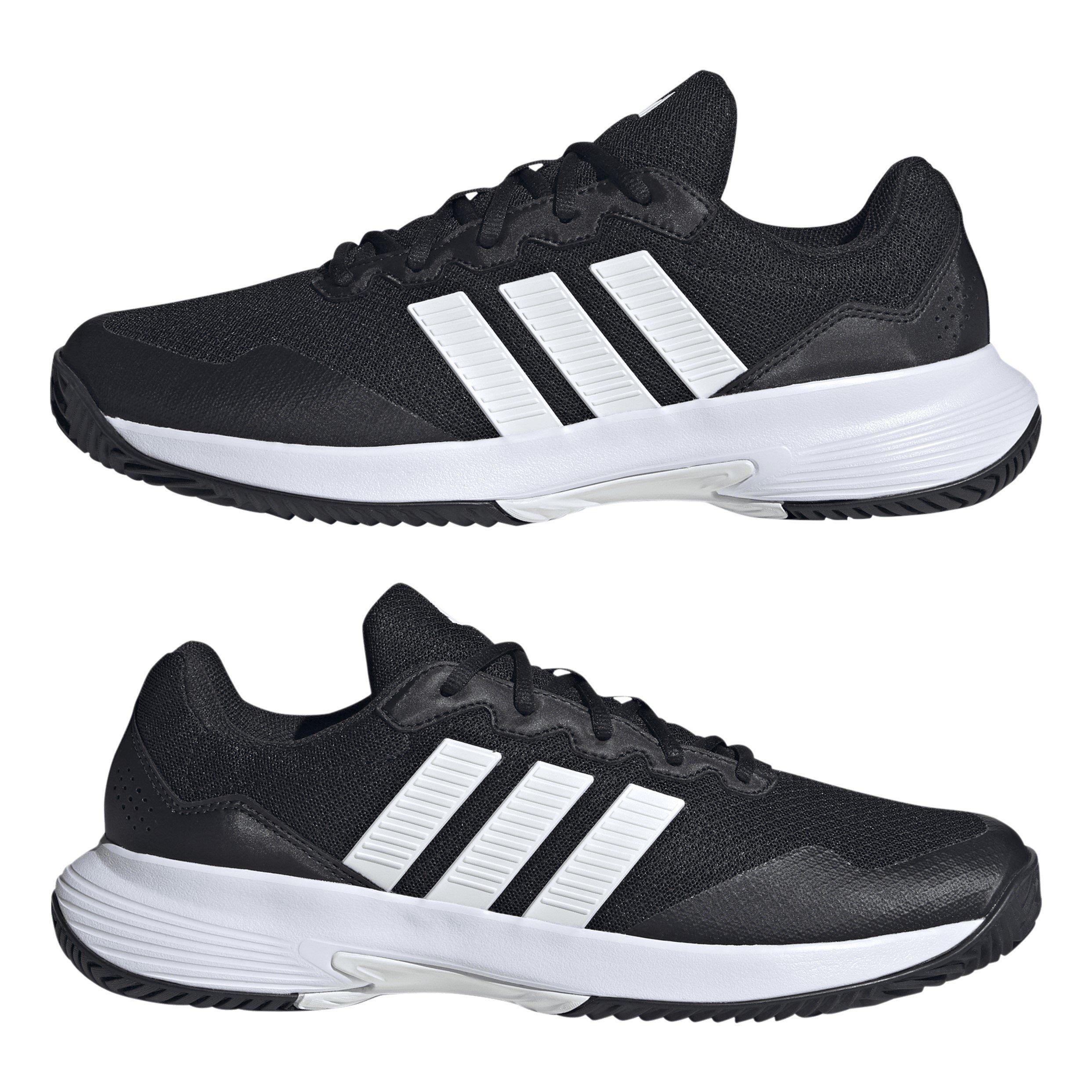 Blk/Wht/Silver - adidas - GameCourt 2.0 Mens Shoes - 9