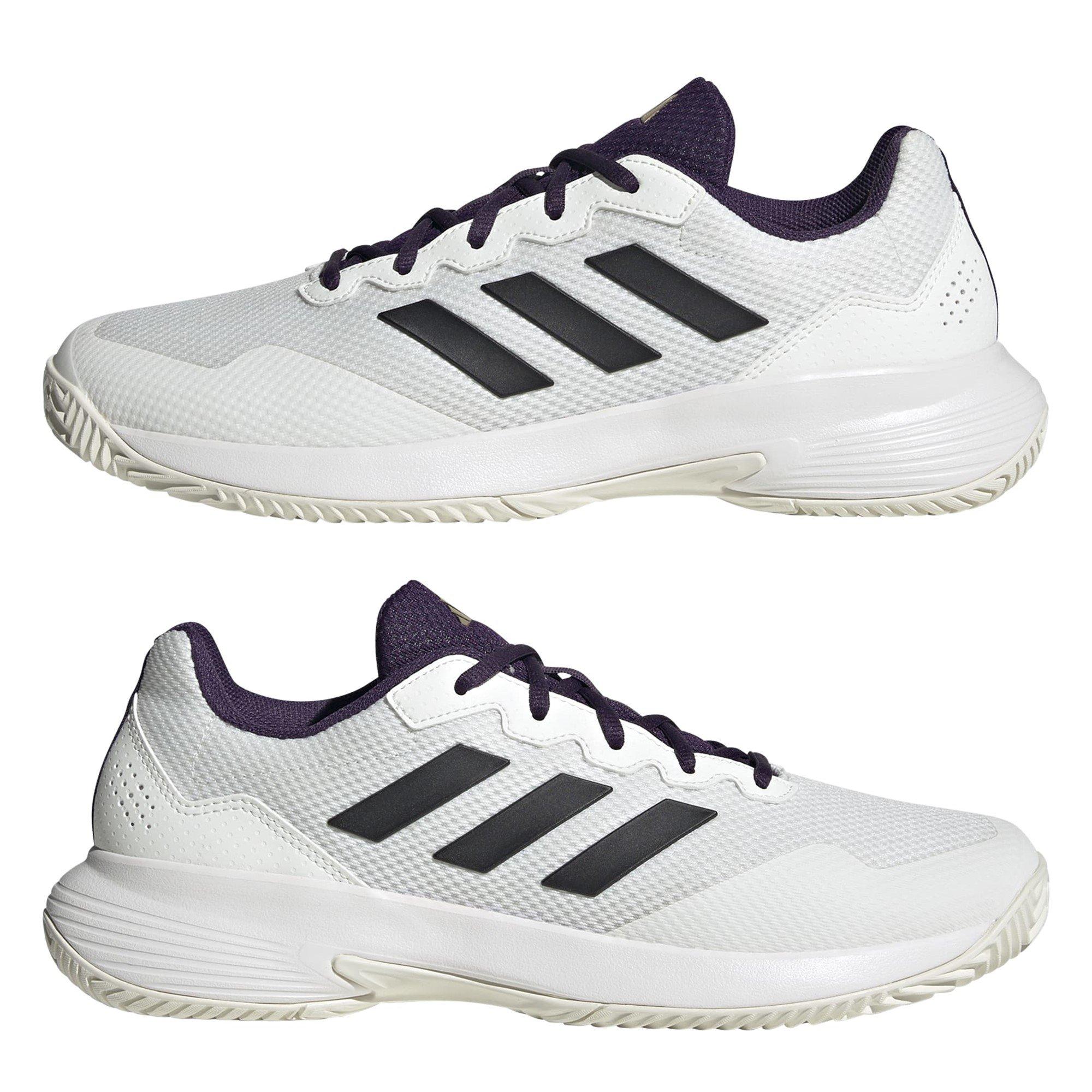 Wht/Aurora Plum - adidas - adidas GameCourt 2.0 Mens Shoes - 7