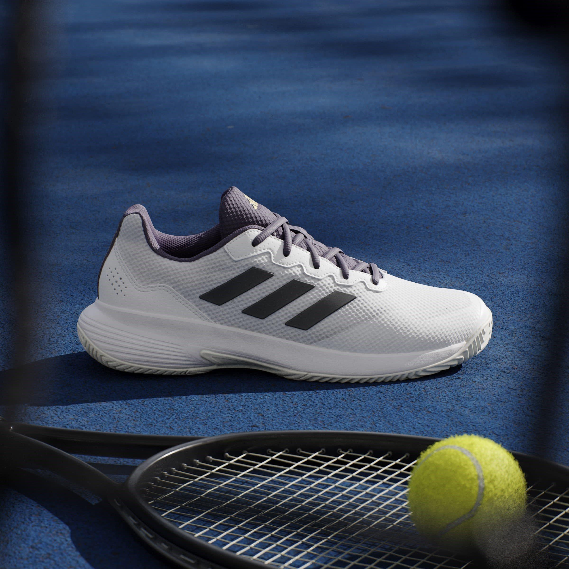 Wht/Aurora Plum - adidas - adidas GameCourt 2.0 Mens Shoes - 8