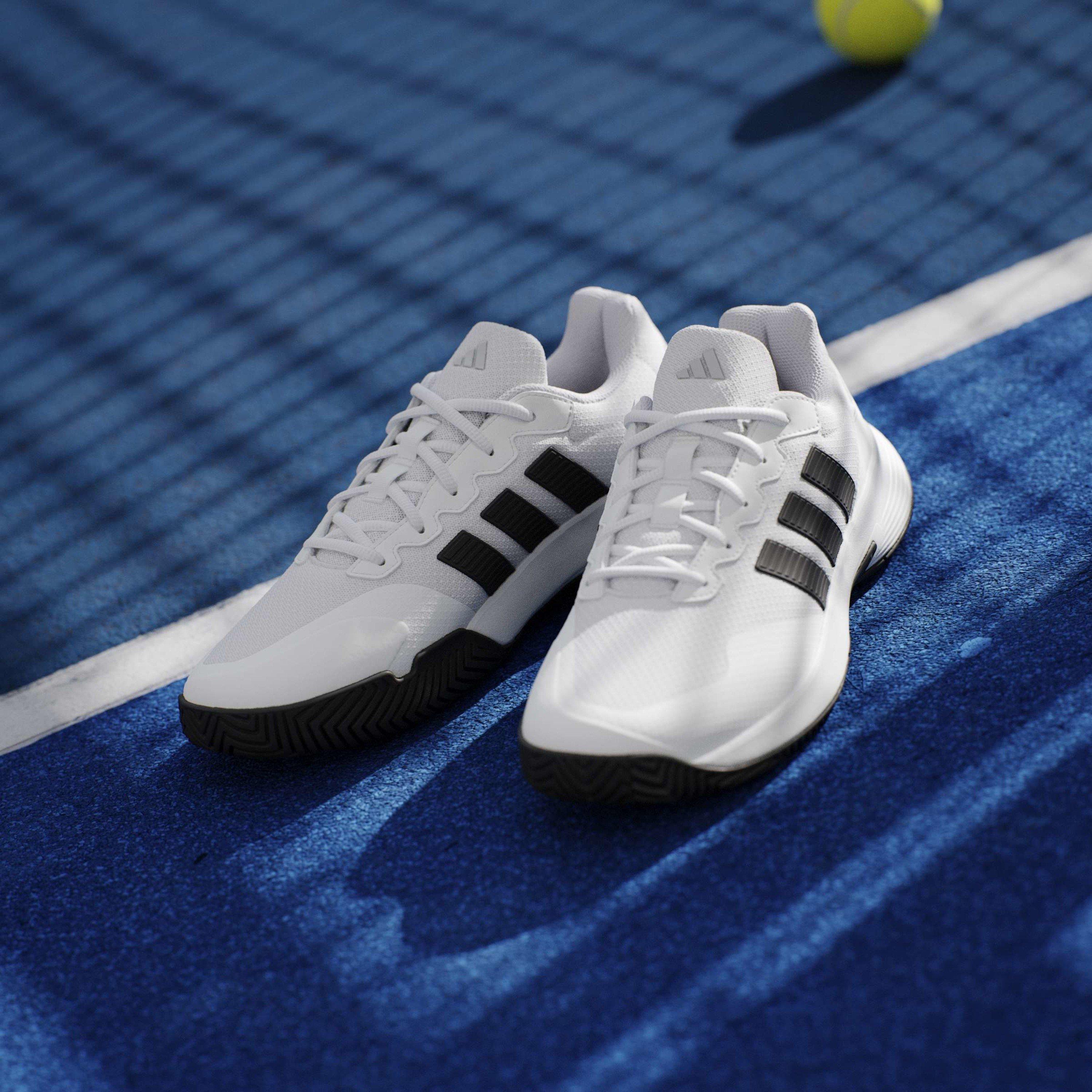 Wht/Blk/Silver - adidas - GameCourt 2.0 Mens Shoes - 12