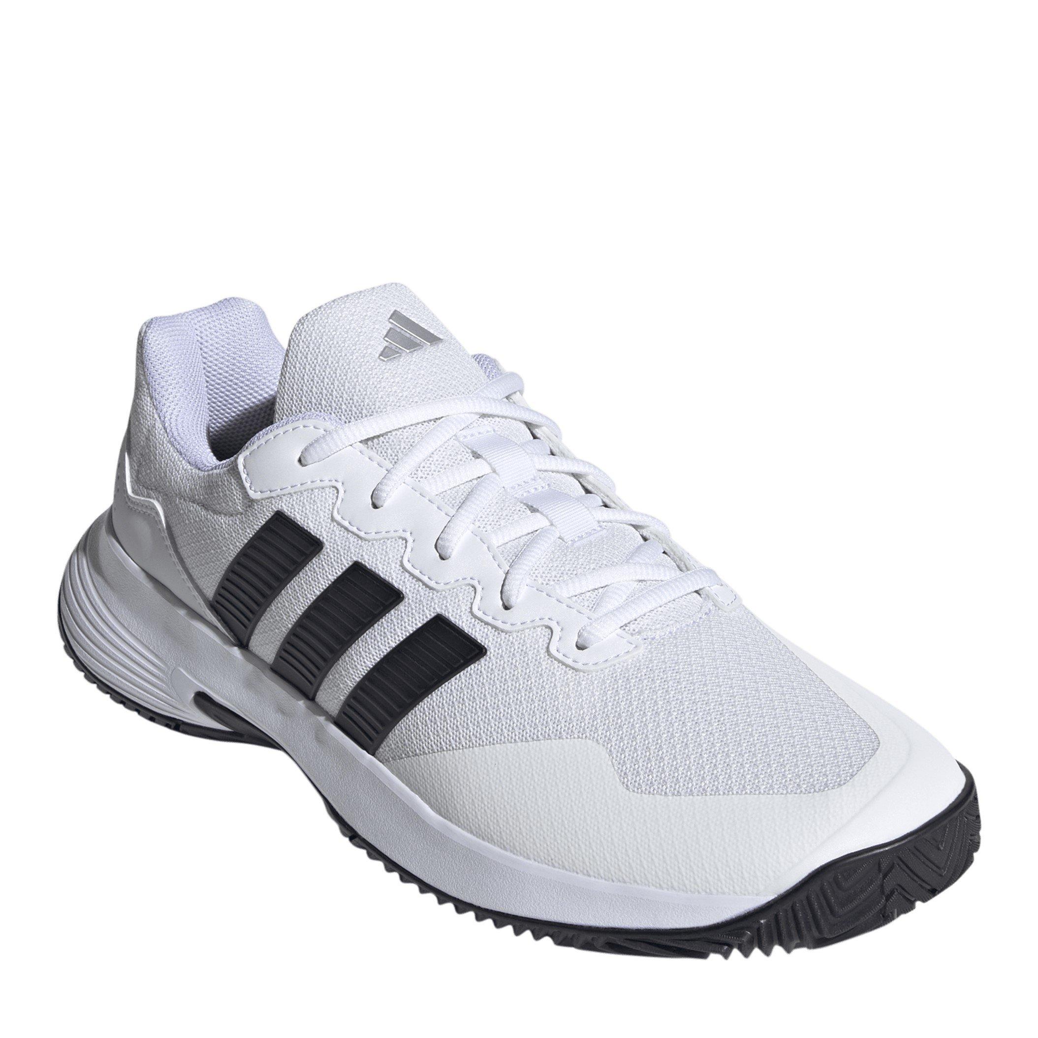 Wht/Blk/Silver - adidas - GameCourt 2.0 Mens Shoes - 3