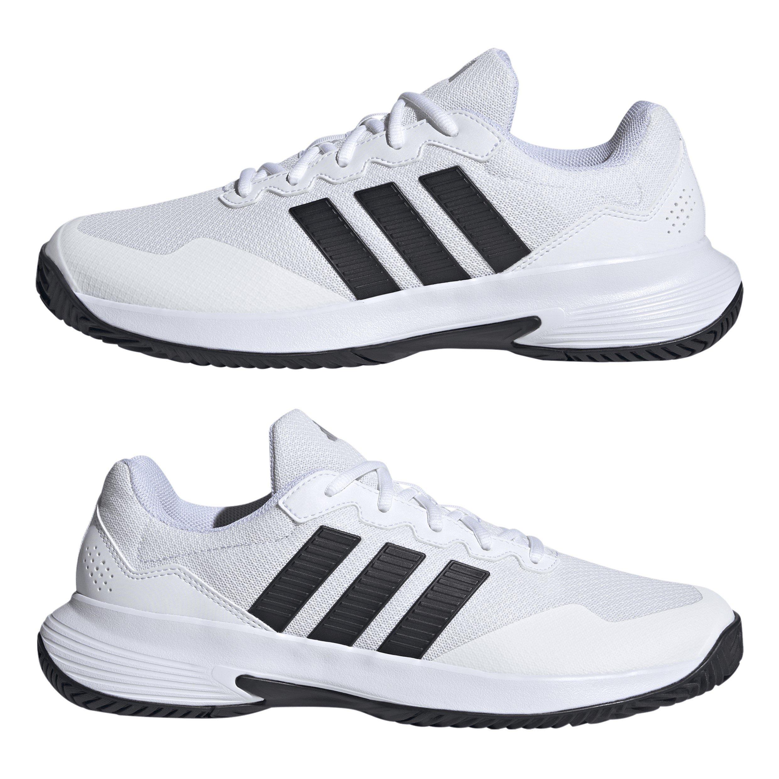 Wht/Blk/Silver - adidas - GameCourt 2.0 Mens Shoes - 9