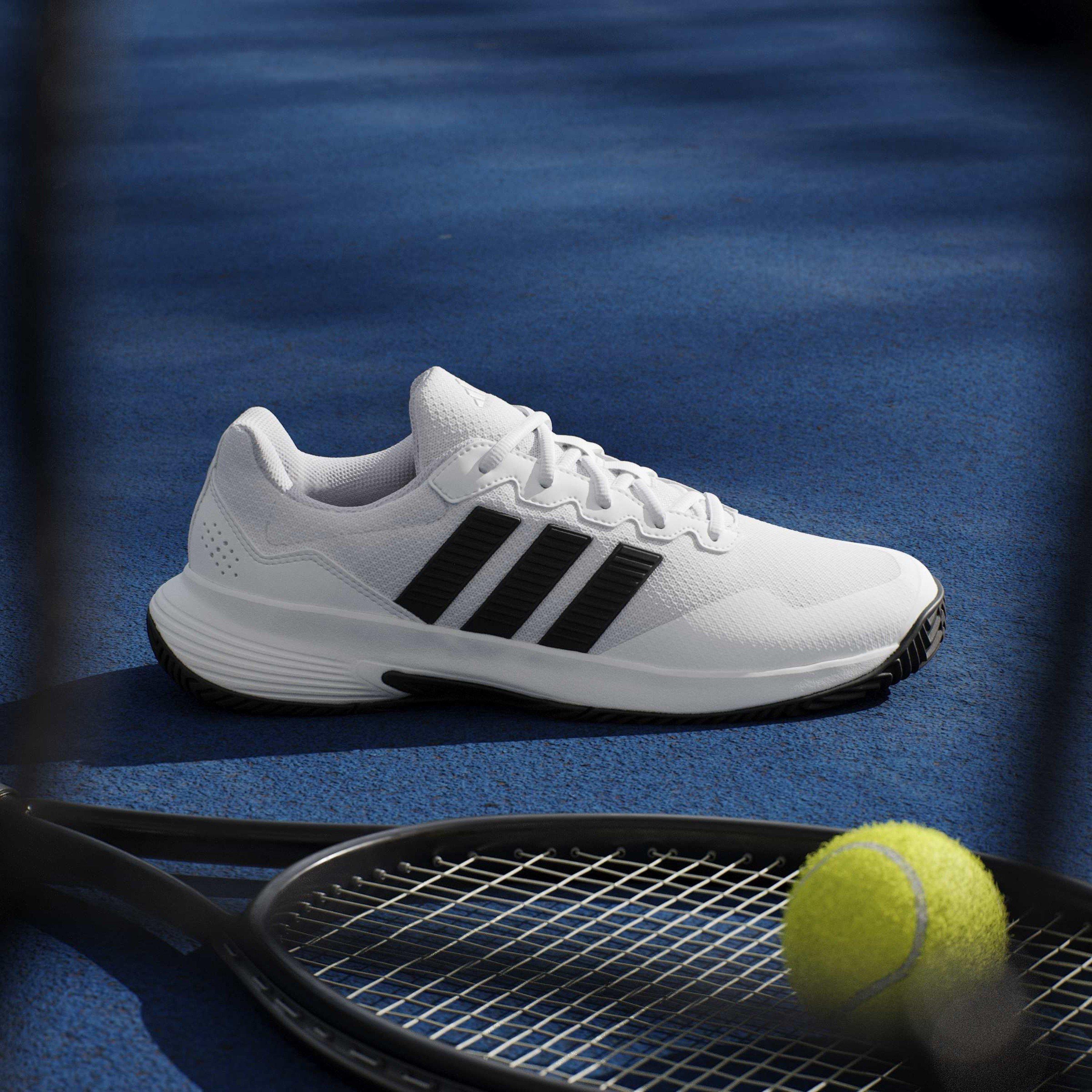Wht/Blk/Silver - adidas - GameCourt 2.0 Mens Shoes - 10