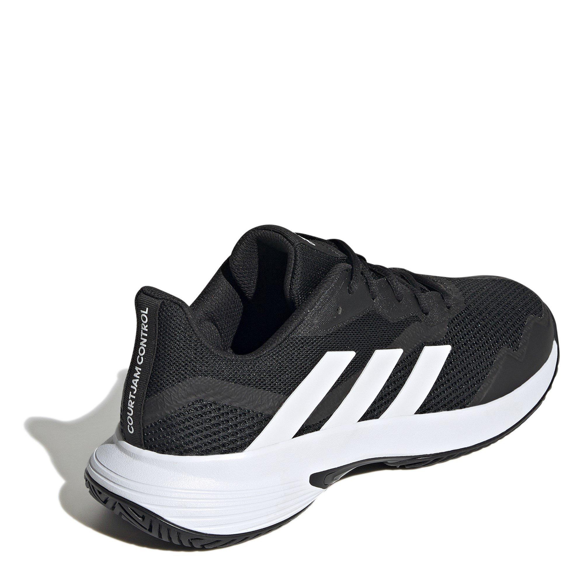 Cblack/Ftww - adidas - Court Jam Control Men's Tennis Shoes - 4