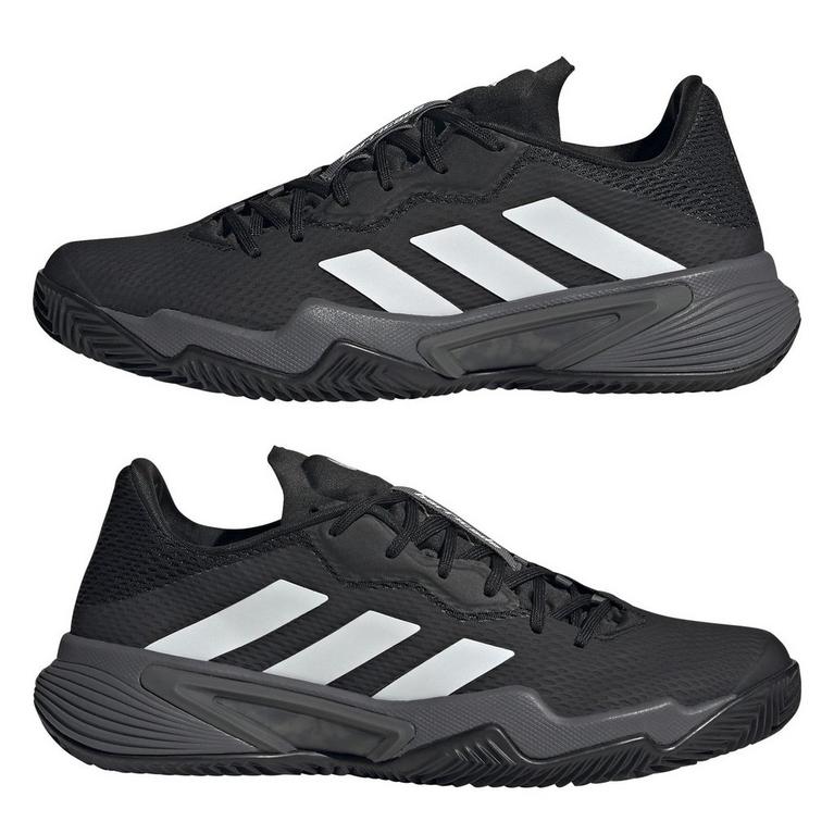 Black/White/G - adidas - Barricade Clay Men's Tennis Shoes - 9