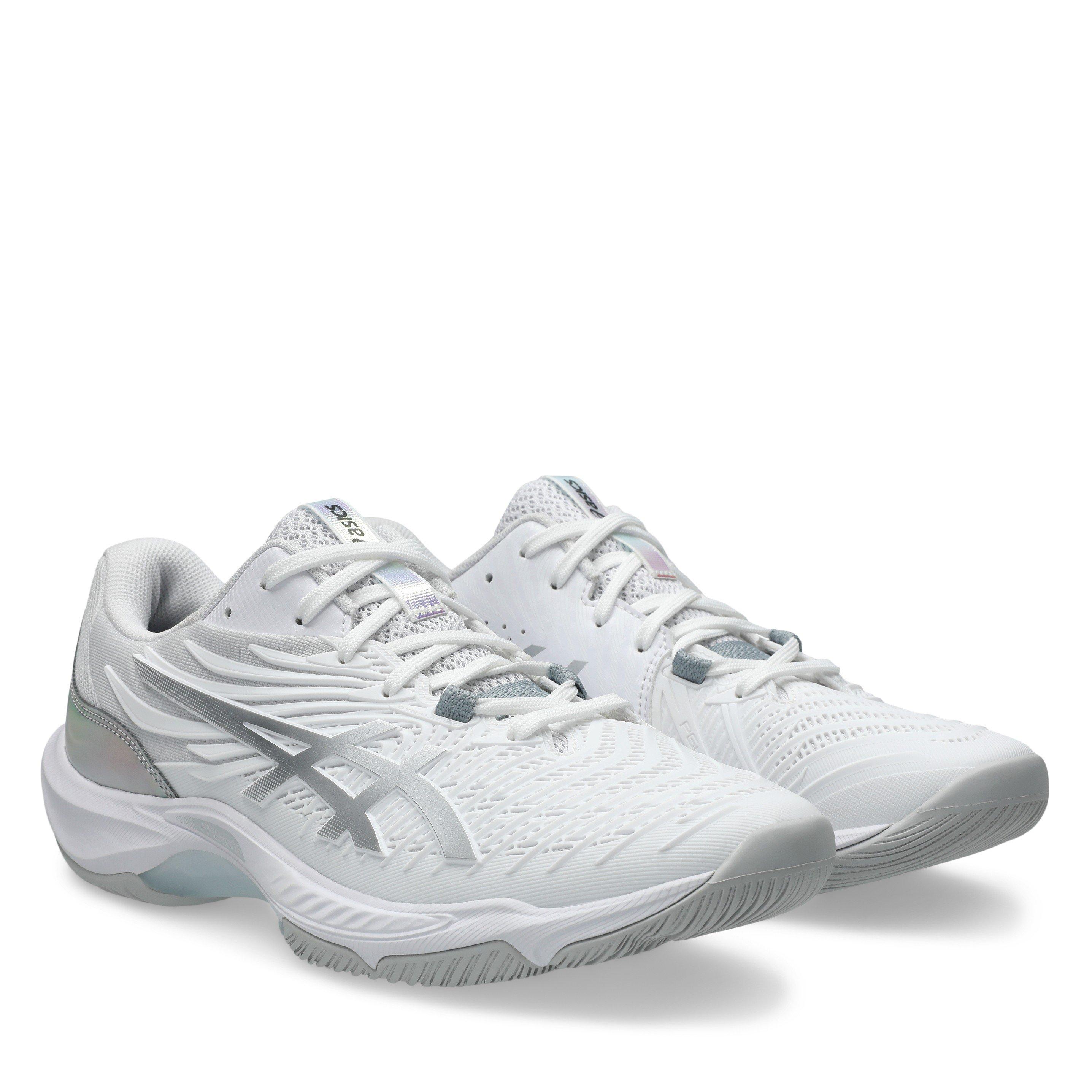 WHITE/SILVER - Asics - Court Control FF 3 Mens Badminton Shoes - 4