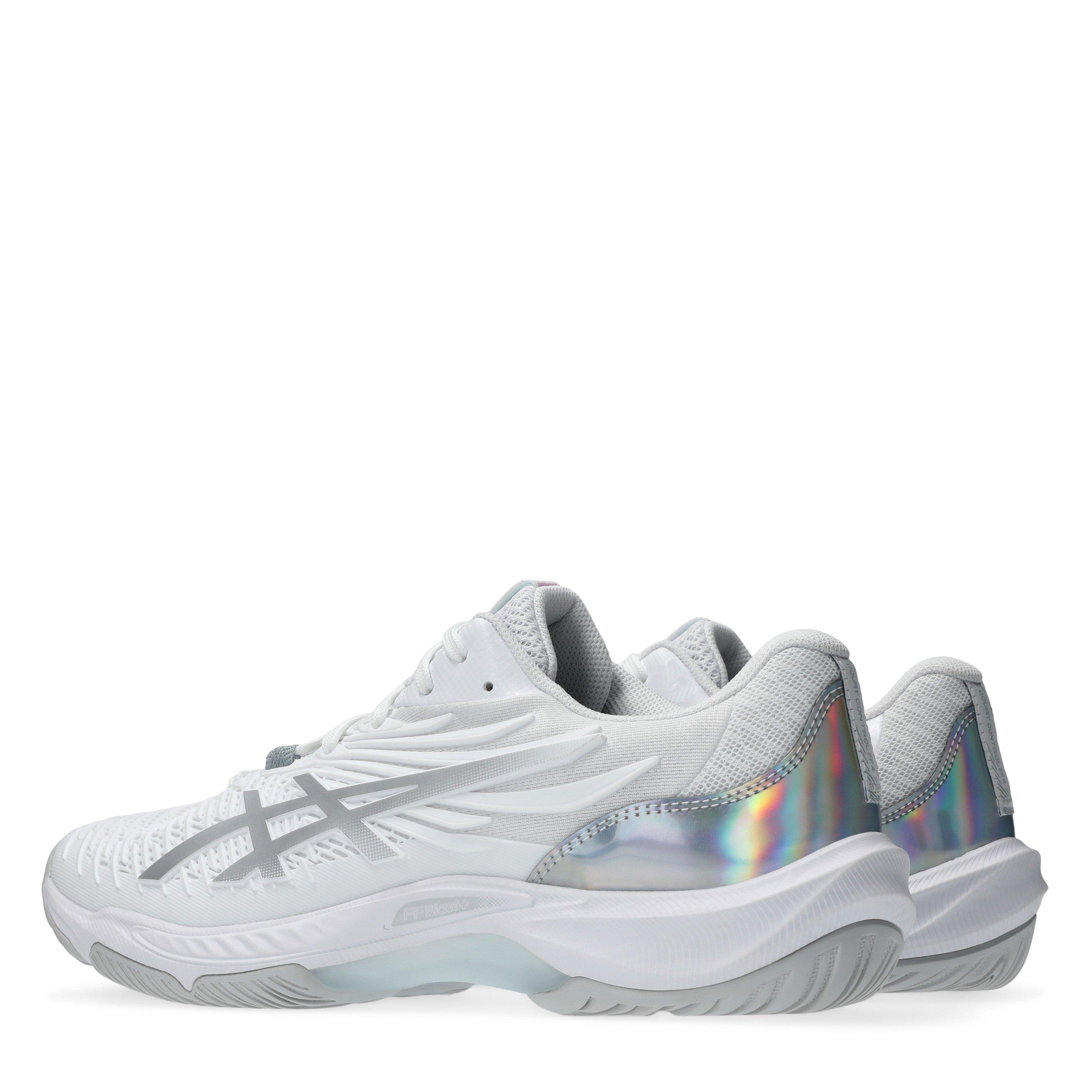 WHITE/SILVER - Asics - Court Control FF 3 Mens Badminton Shoes - 5