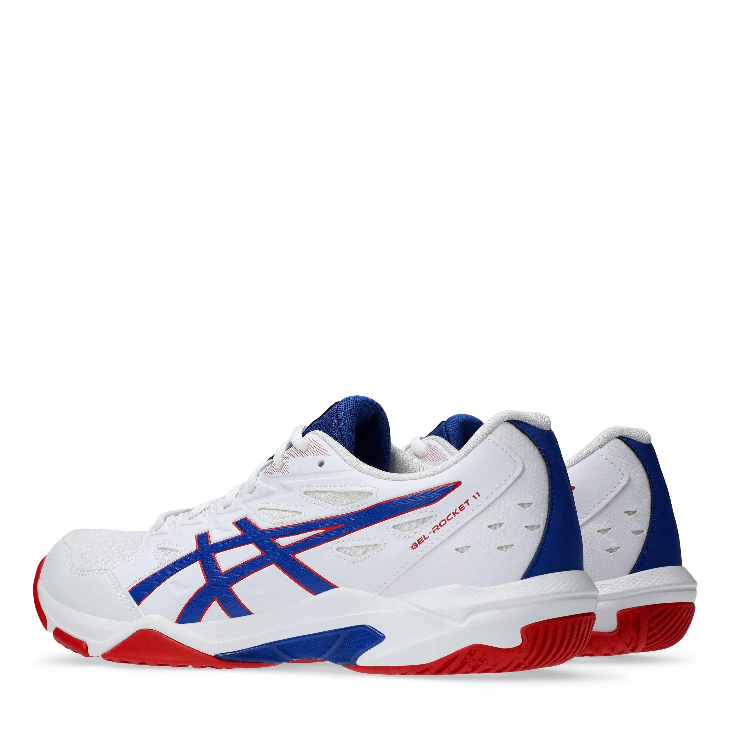 WHITE/ASICSBLUE - Asics - Gel Rocket 11  Mens Badminton Shoes - 5