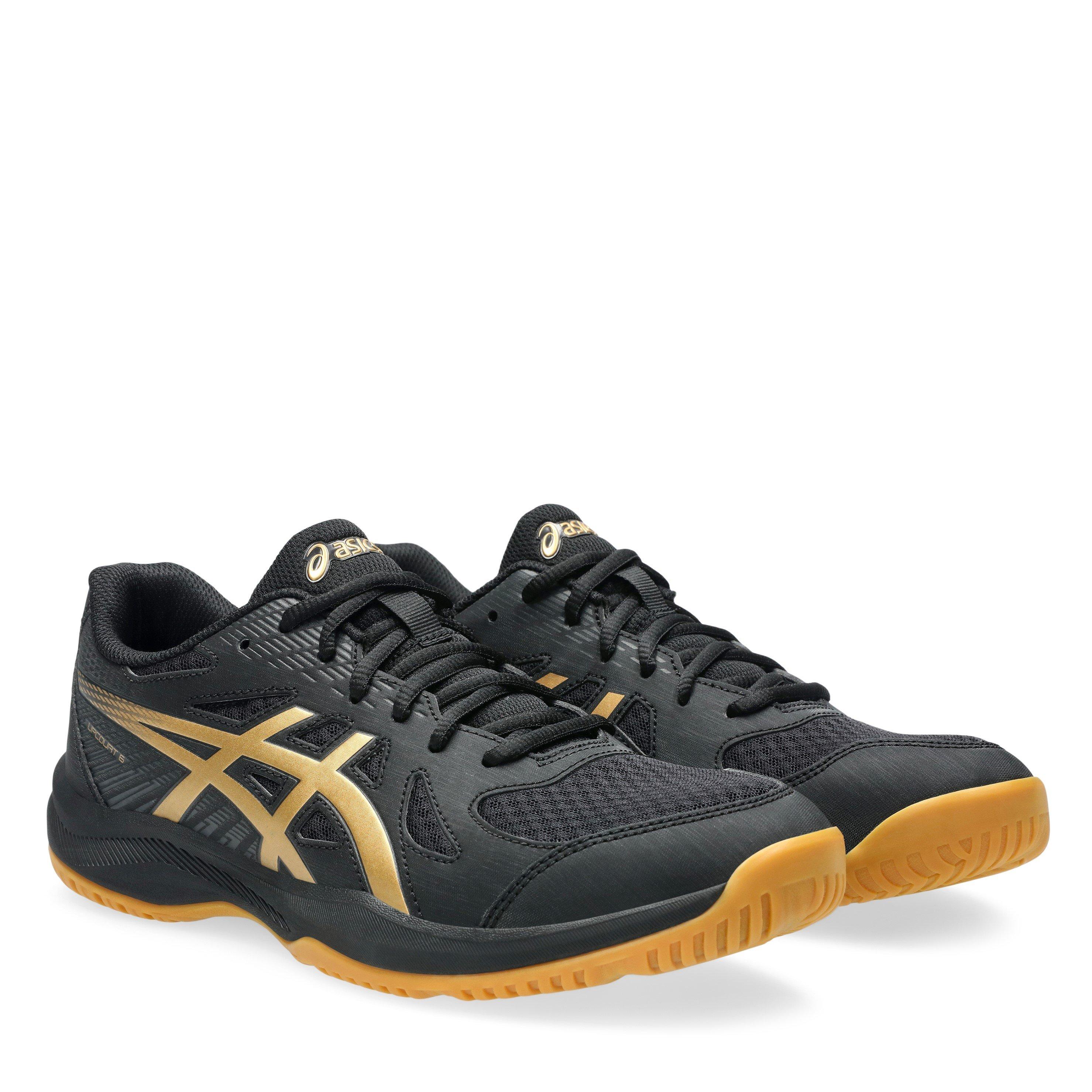 BLACK/PURE GOLD - Asics - Upcourt 6 Mens Badminton Shoes - 4
