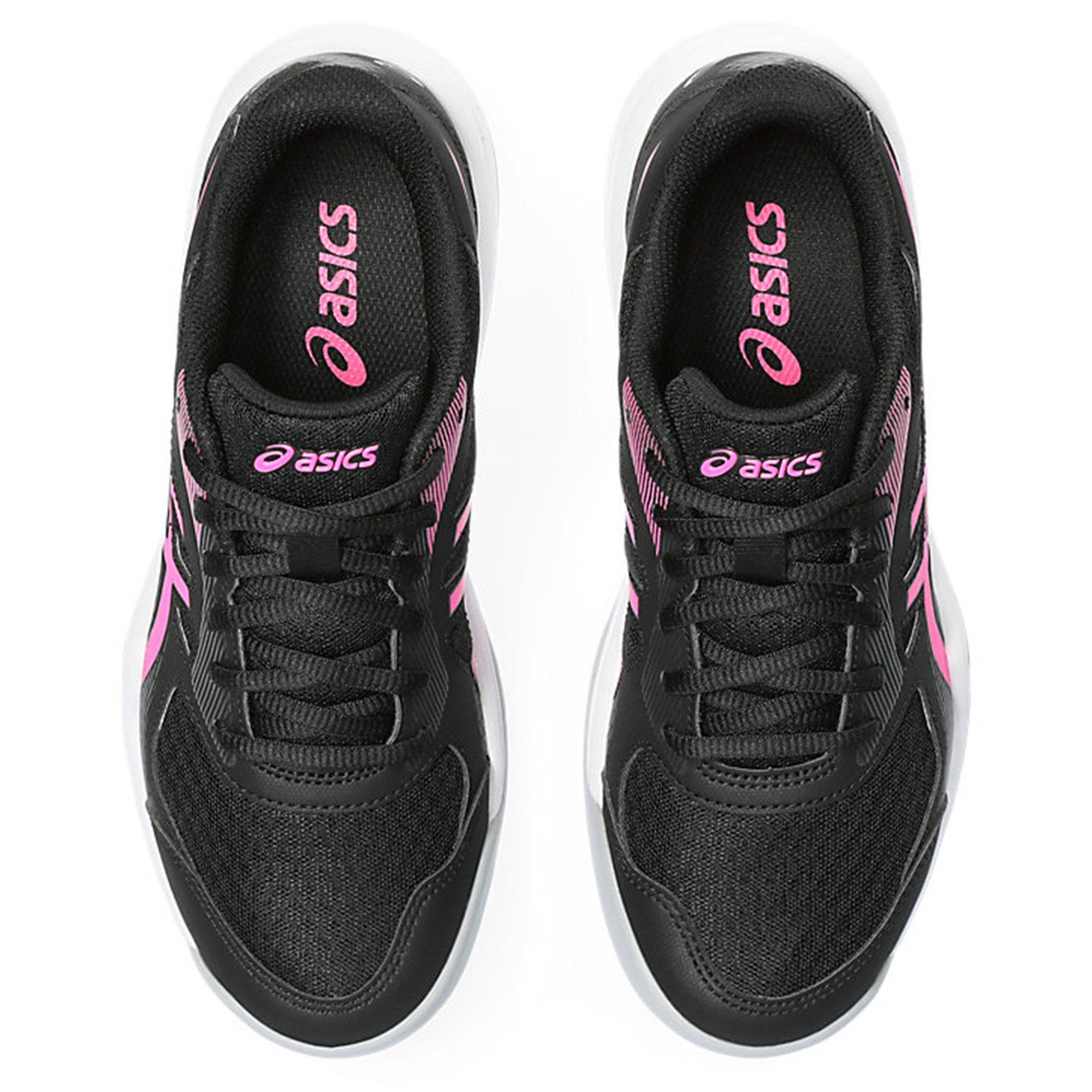 Asics women's gel-court speed tennis shoes black and hot cheap pink