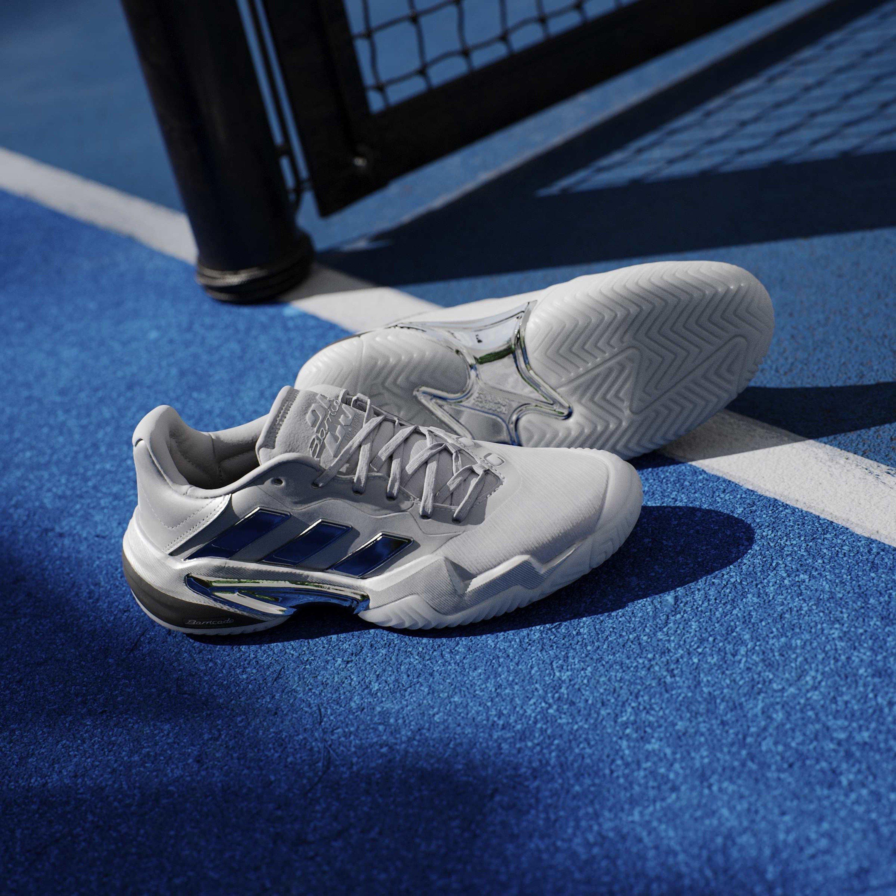 Argento incontrato/Grigio - adidas - Barricade 13 Silver Edition Tennis Shoes Womens - 15