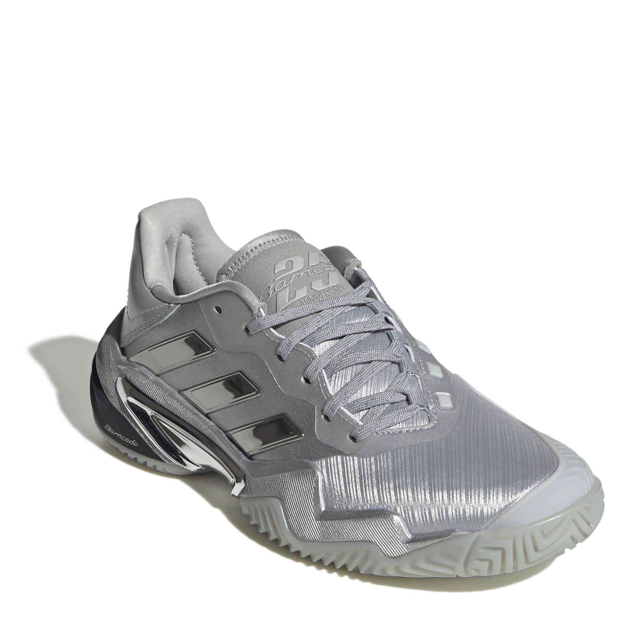 Argento incontrato/Grigio - adidas - Barricade 13 Silver Edition Tennis Shoes Womens - 3