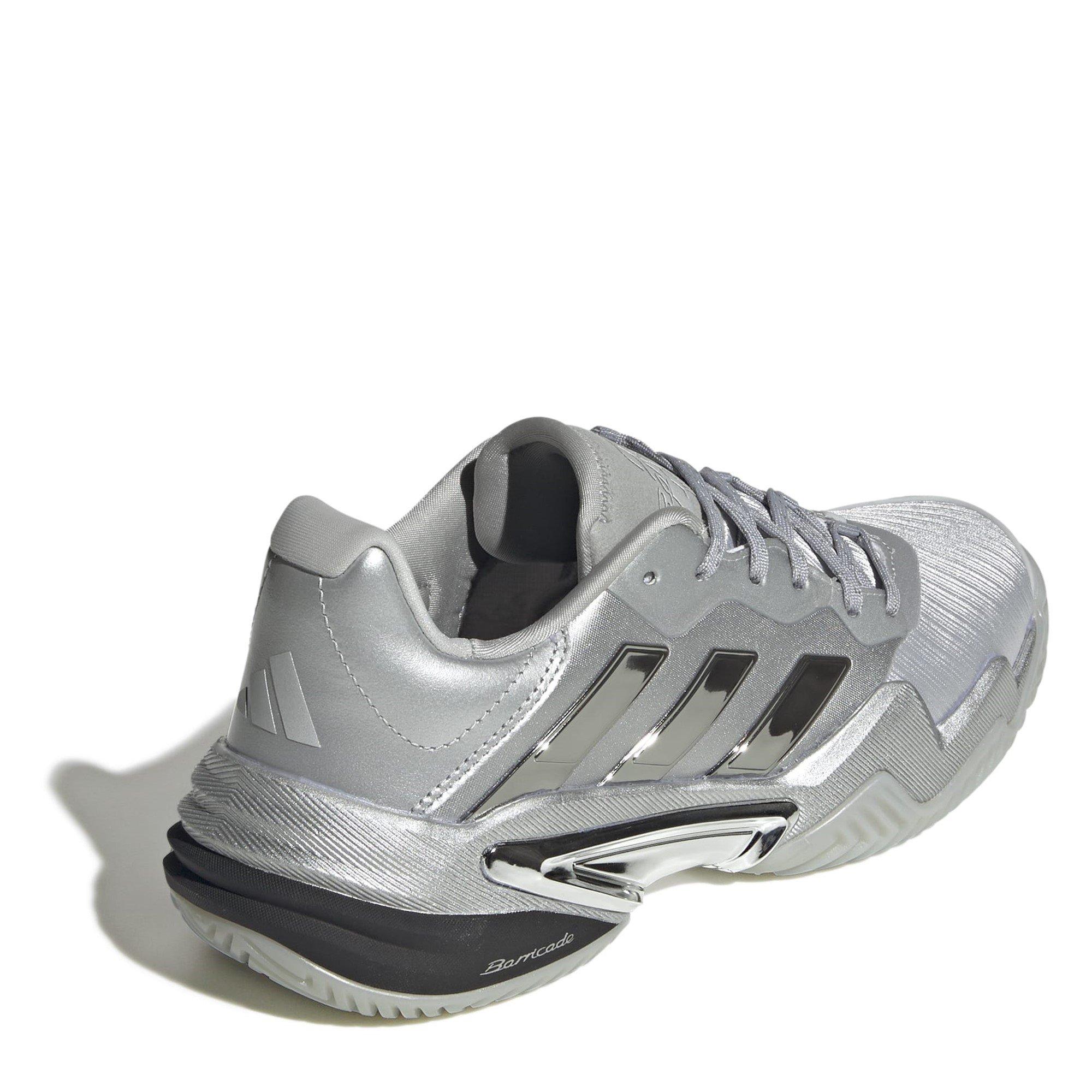 Argento incontrato/Grigio - adidas - Barricade 13 Silver Edition Tennis Shoes Womens - 4