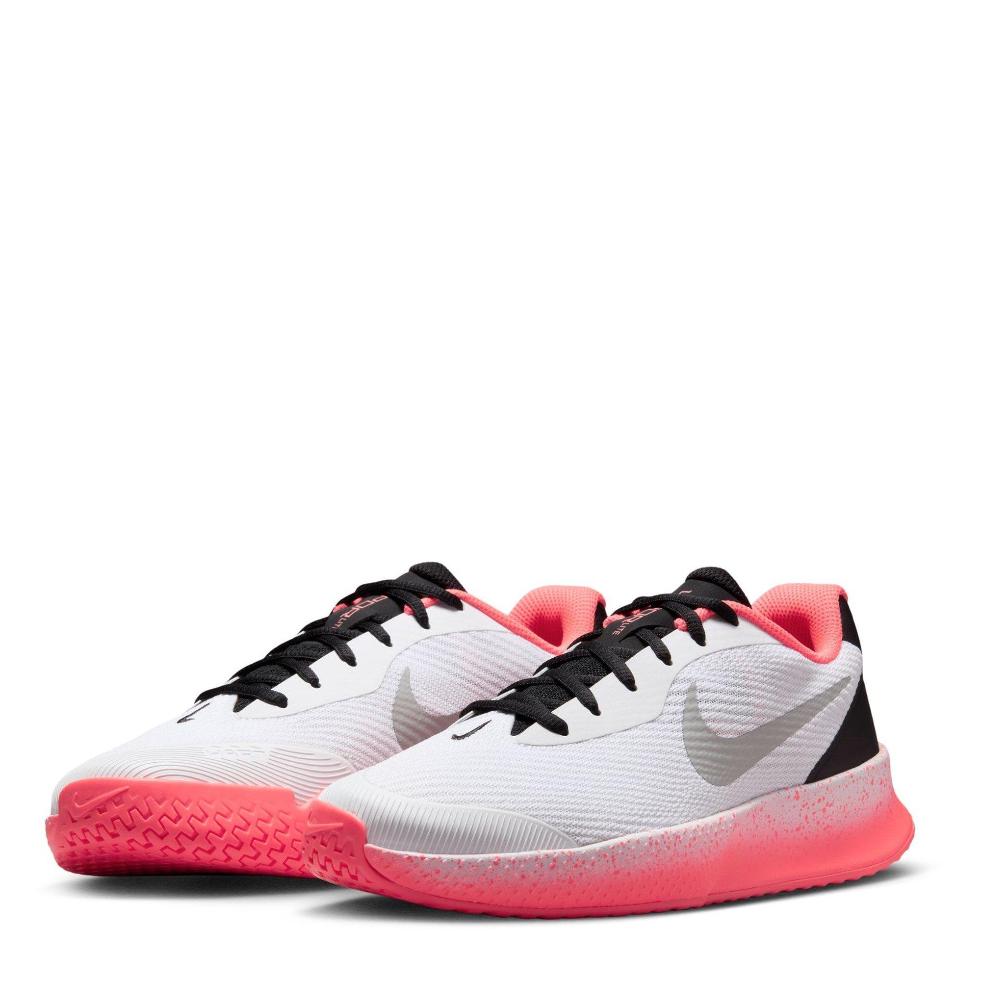 Wht/Hot Lava - Nike - Vapor Lite 3 Tennis Shoes Womens - 4