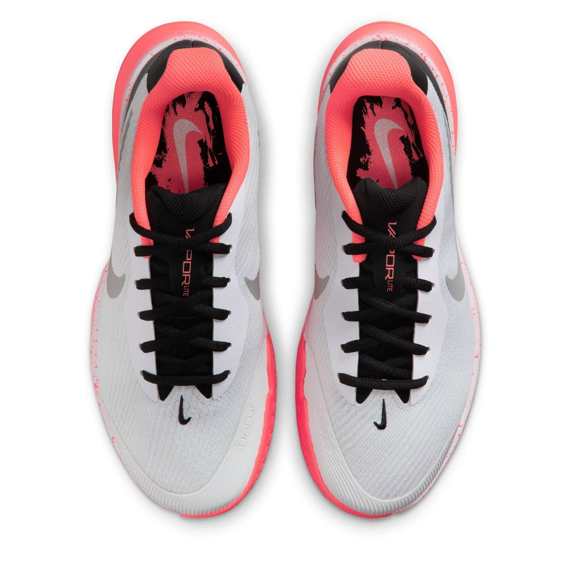Wht/Hot Lava - Nike - Vapor Lite 3 Tennis Shoes Womens - 6