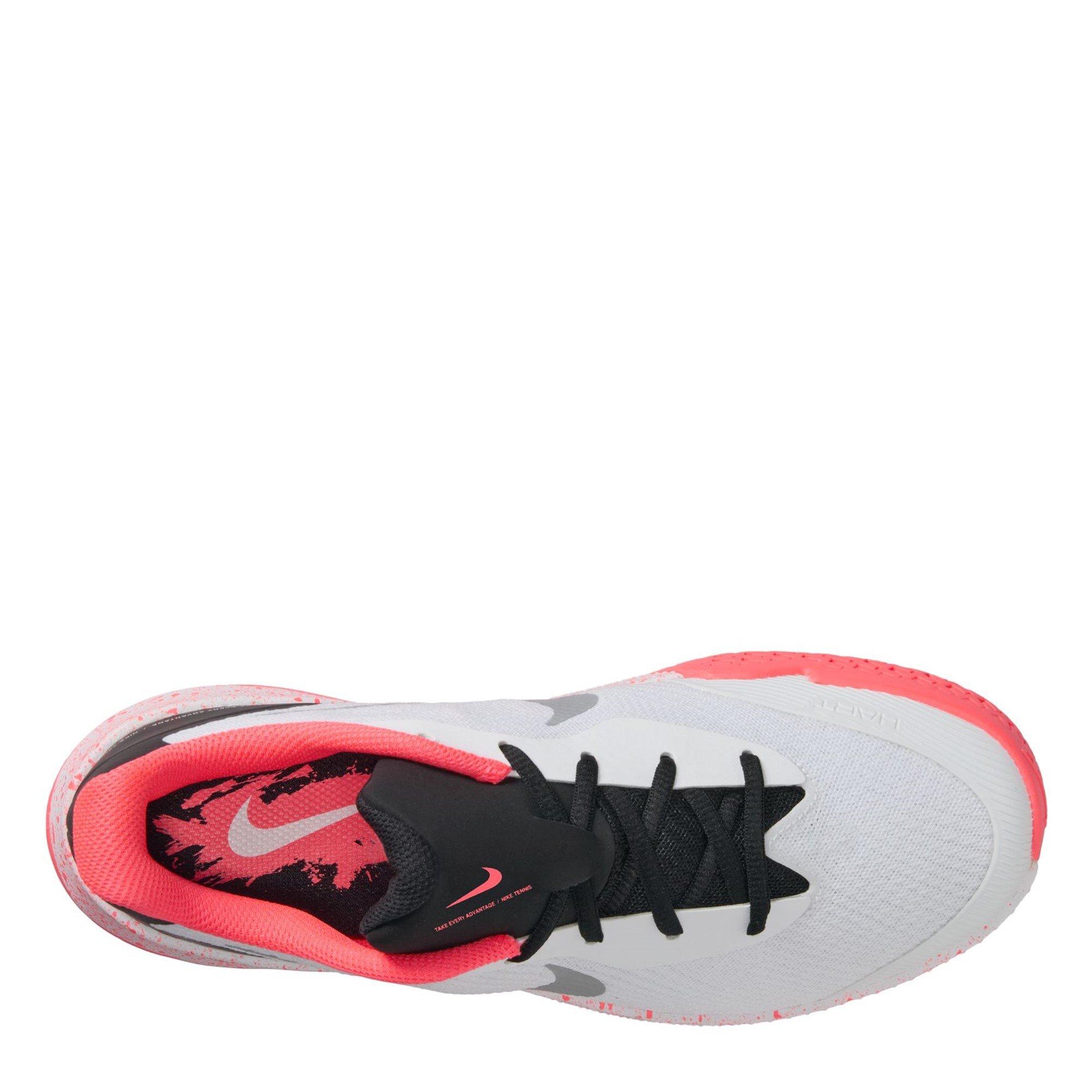 Wht/Hot Lava - Nike - Vapor Lite 3 Tennis Shoes Womens - 9