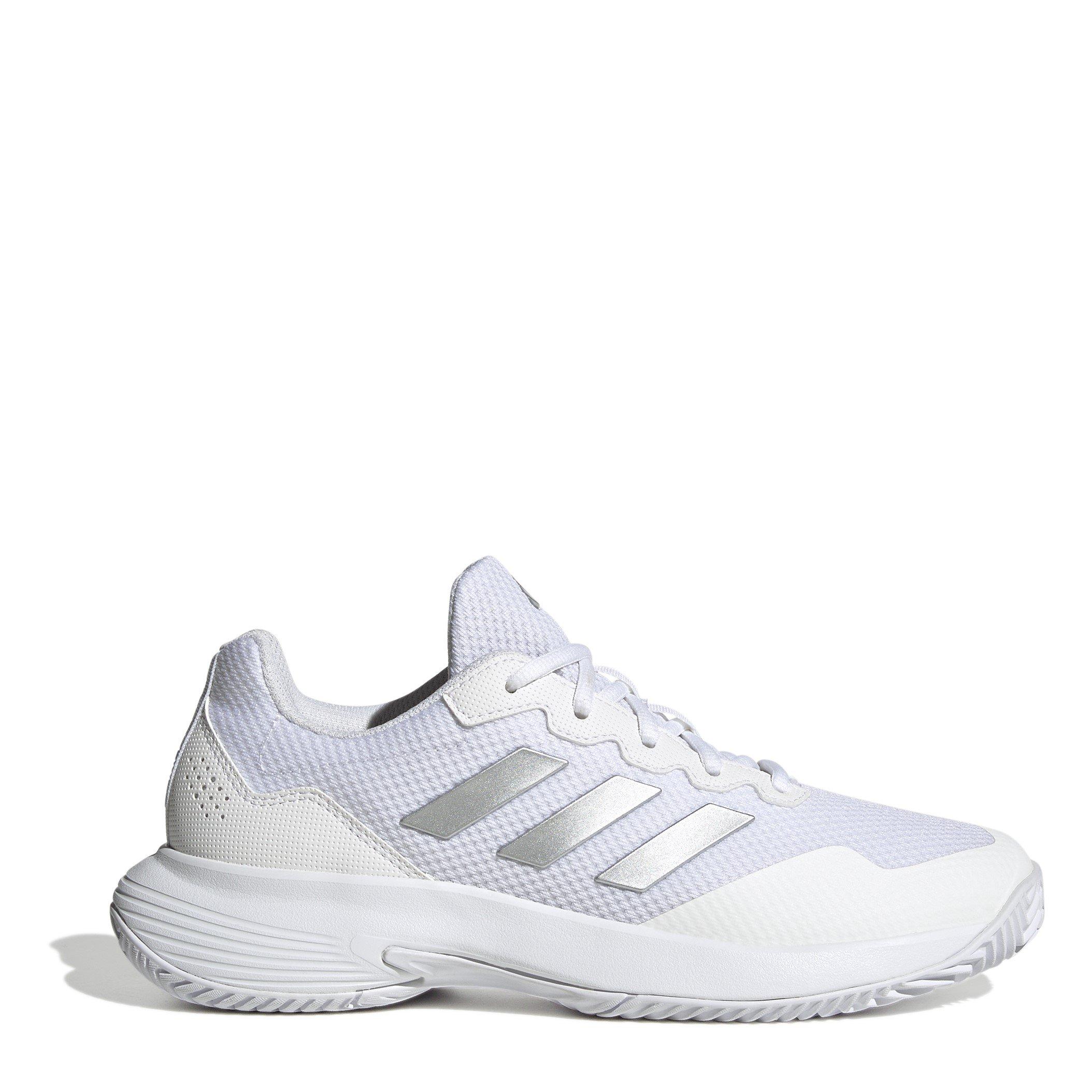 Wit/Zilver - adidas - Gamecourt 2.0 Tennis Shoes Womens - 1