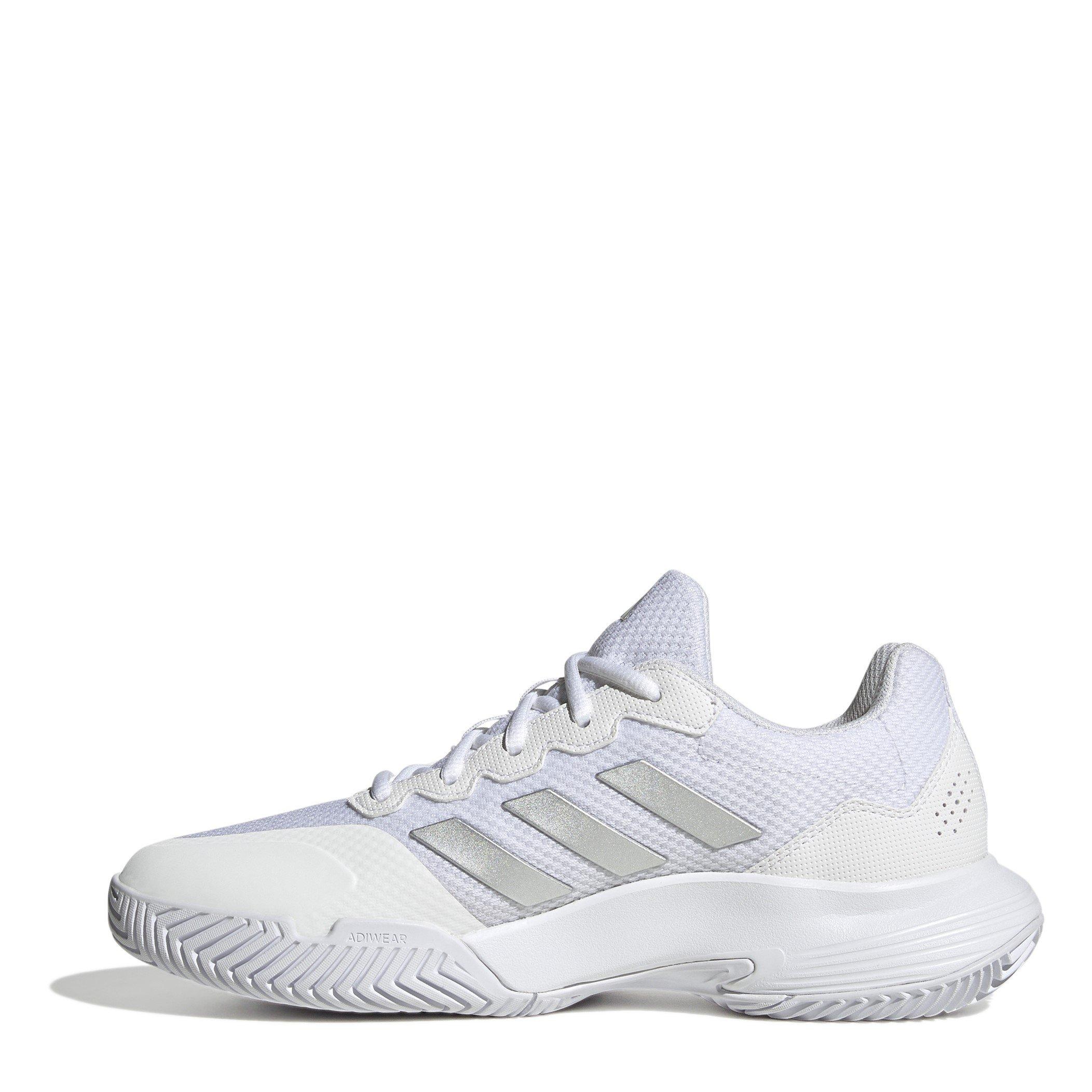 Wit/Zilver - adidas - Gamecourt 2.0 Tennis Shoes Womens - 2