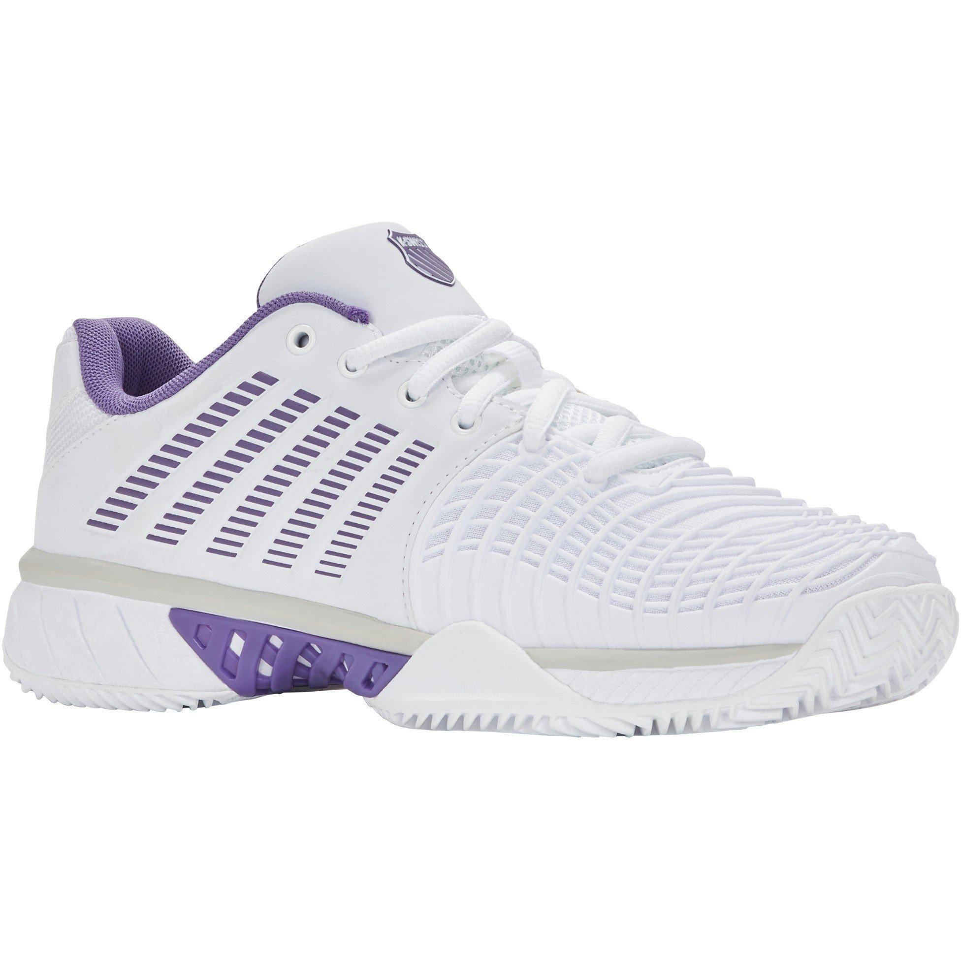 White/Purple - K-Swiss - Women's Express Lte Tennis Shoes - 2