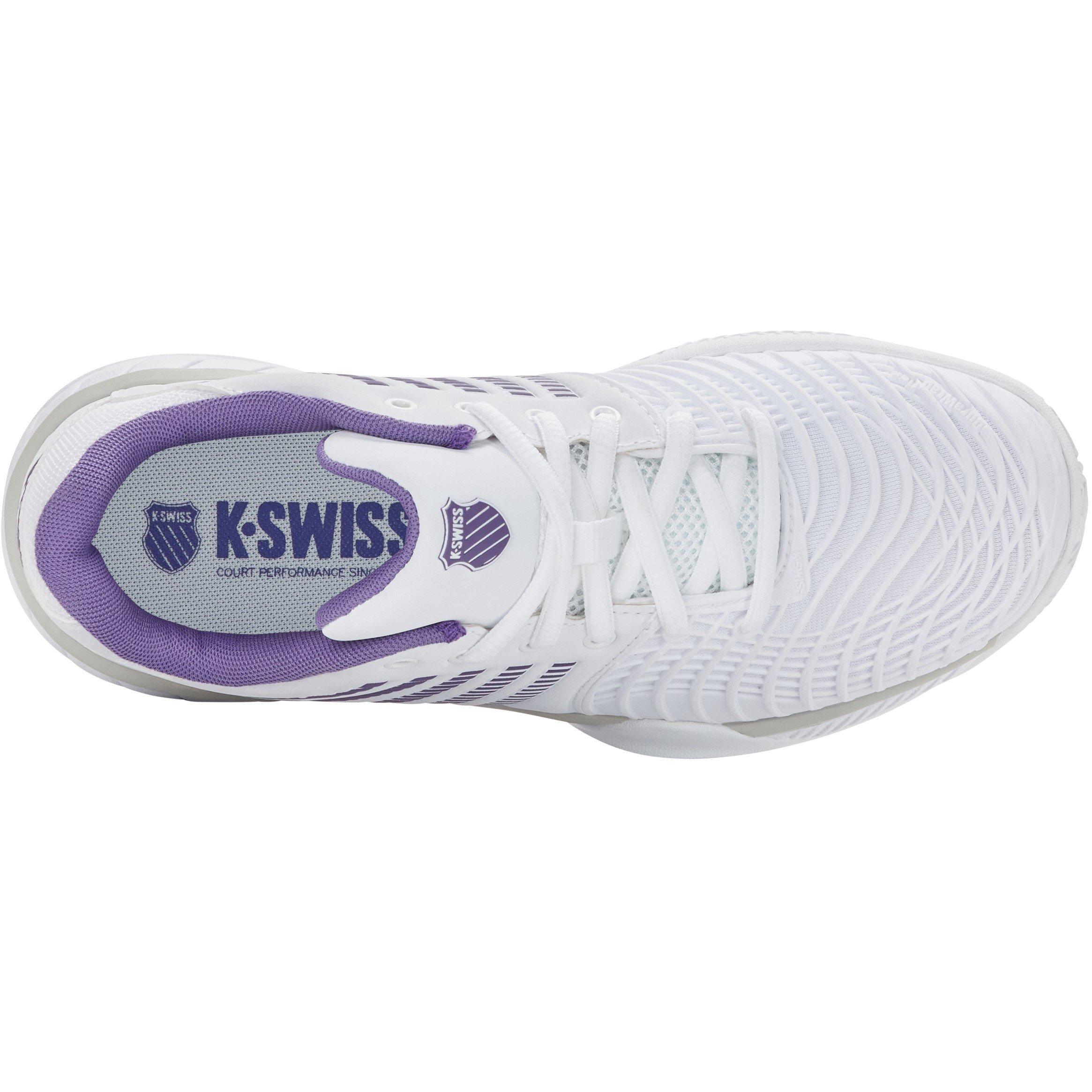 White/Purple - K-Swiss - Women's Express Lte Tennis Shoes - 7