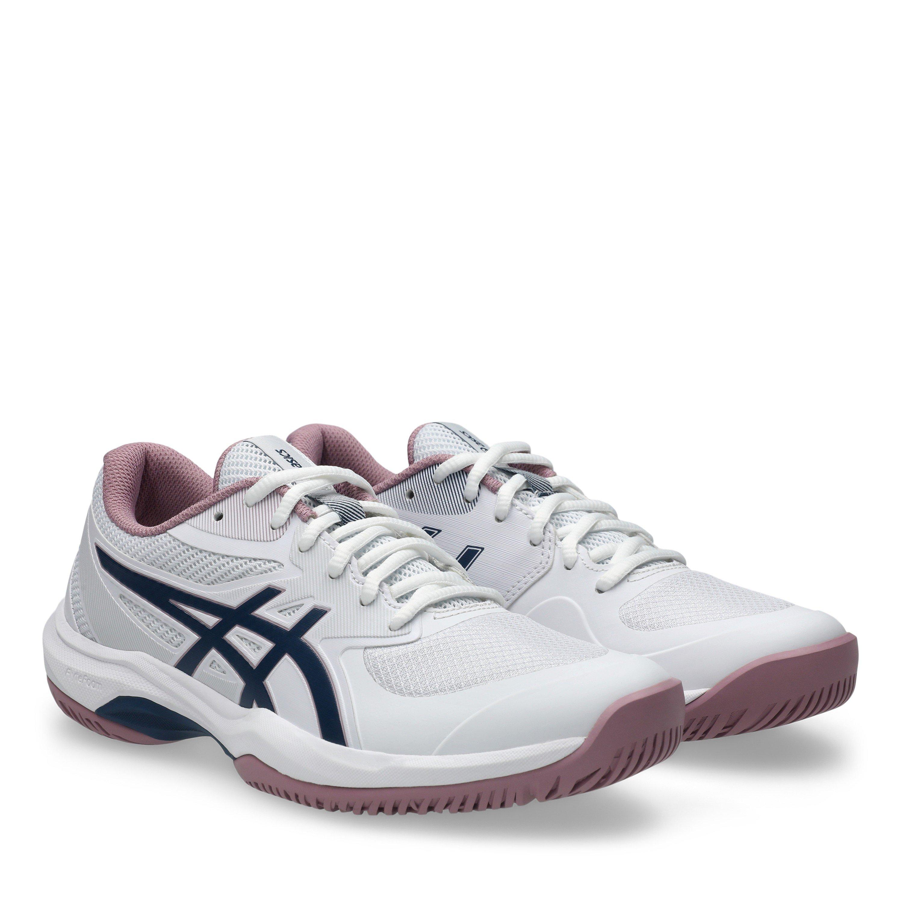 Wht/Blue - Asics - Gel-Game FF Womens Tennis Shoes - 4