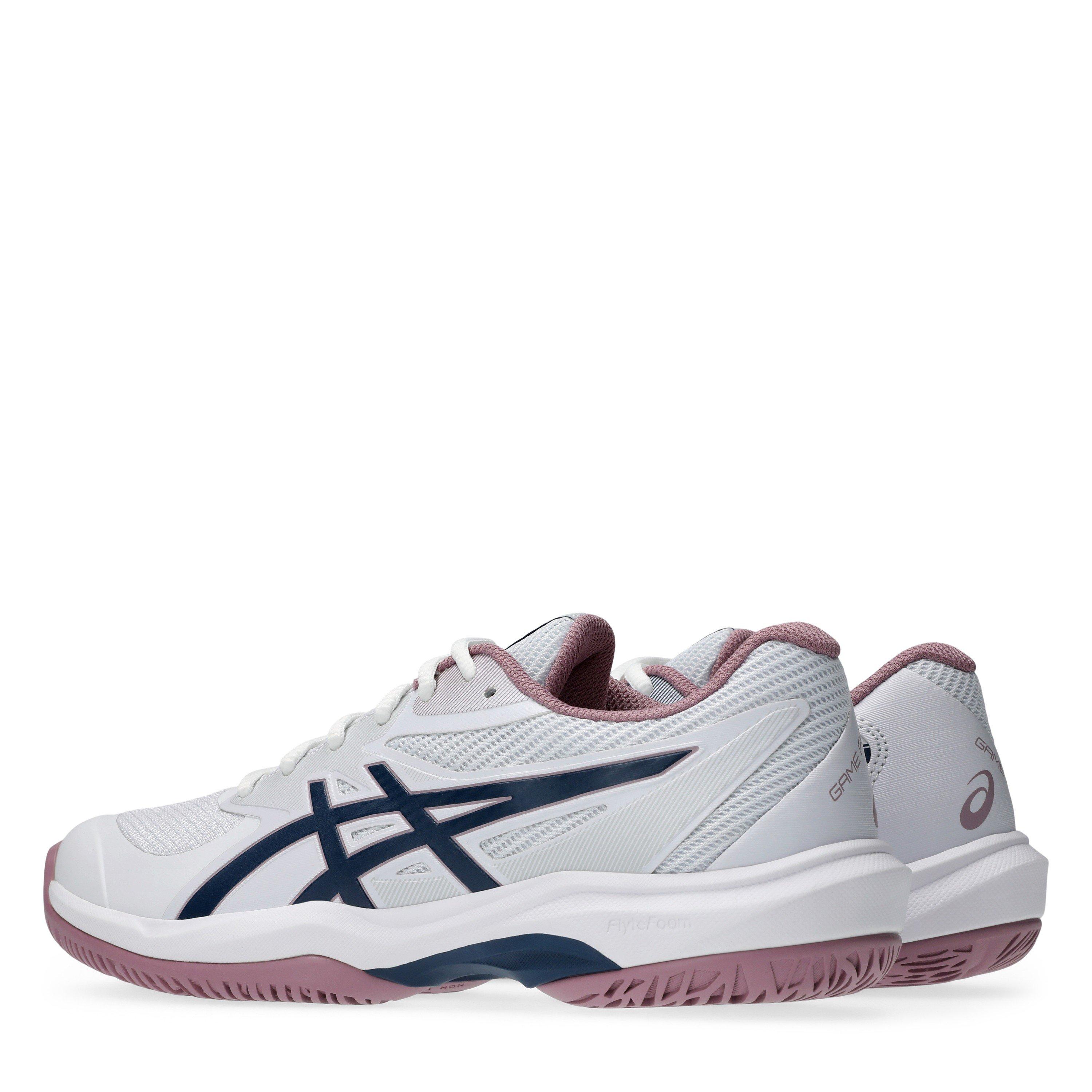 Wht/Blue - Asics - Gel-Game FF Womens Tennis Shoes - 5