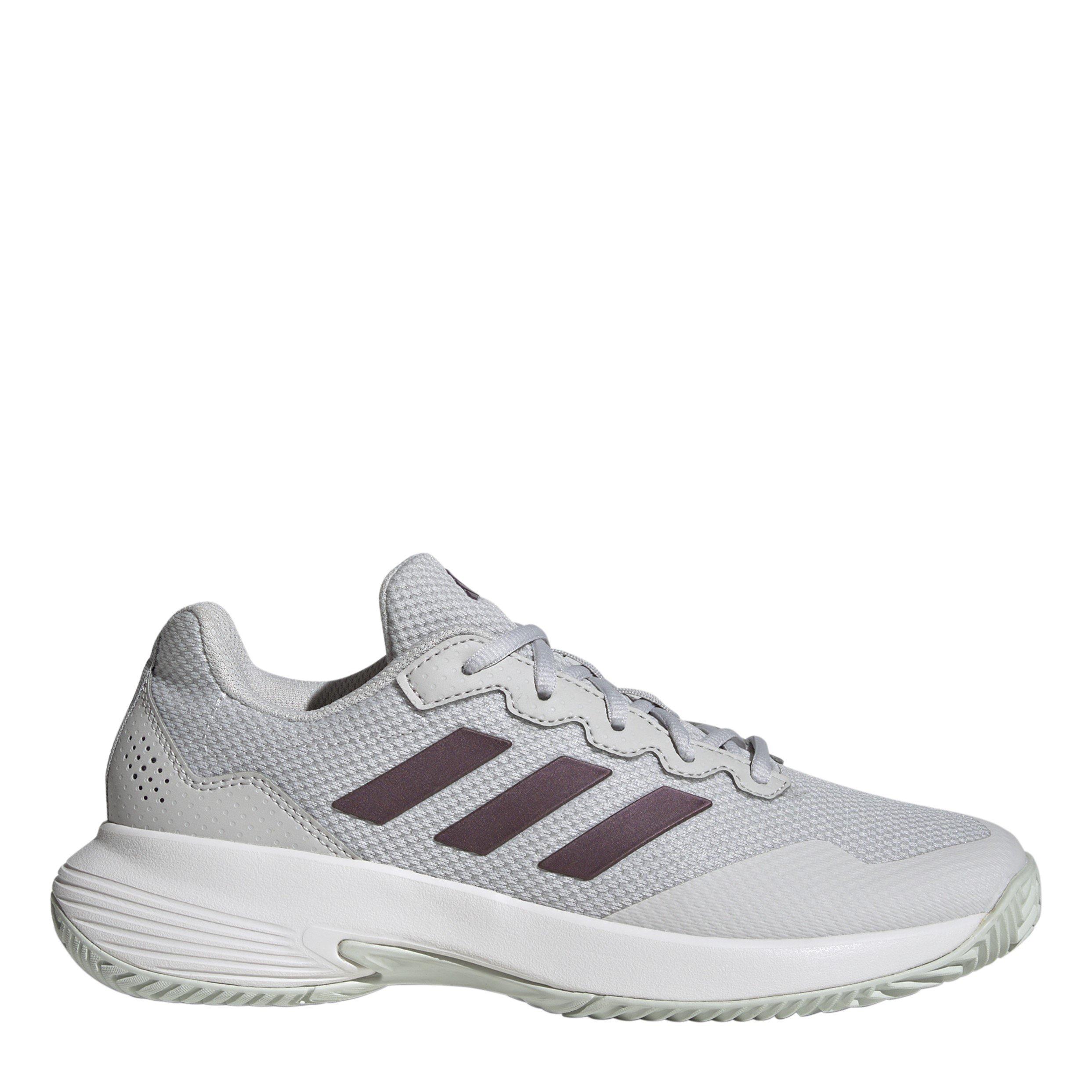 Adidas Women's Gamecourt Tennis Shoes - Grey One/Aurora - 4.5 (37.3)
