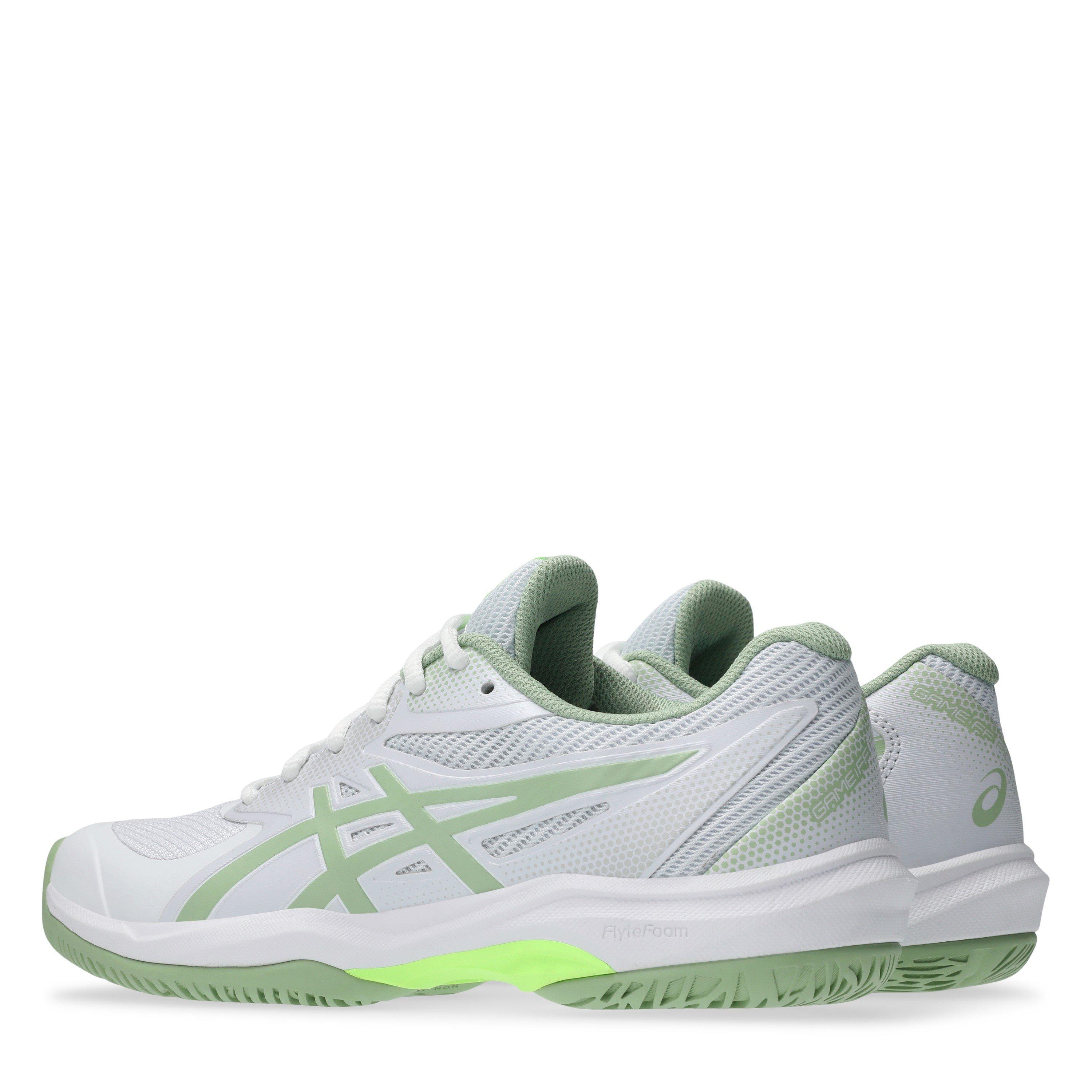 WHITE/JADE - Asics - Game FF Womens Pickleball Shoes - 5