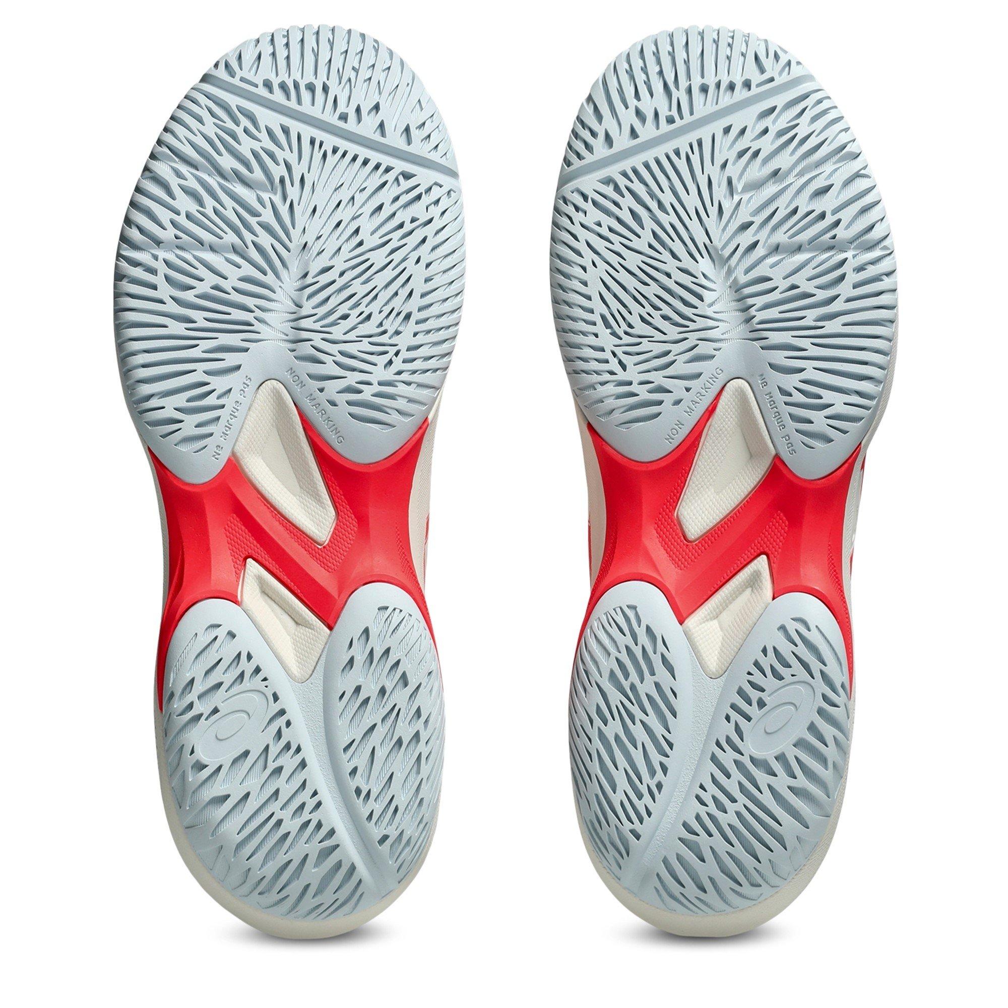 CREAM/FLASH RED - Asics - Game FF Womens Pickleball Shoes - 3