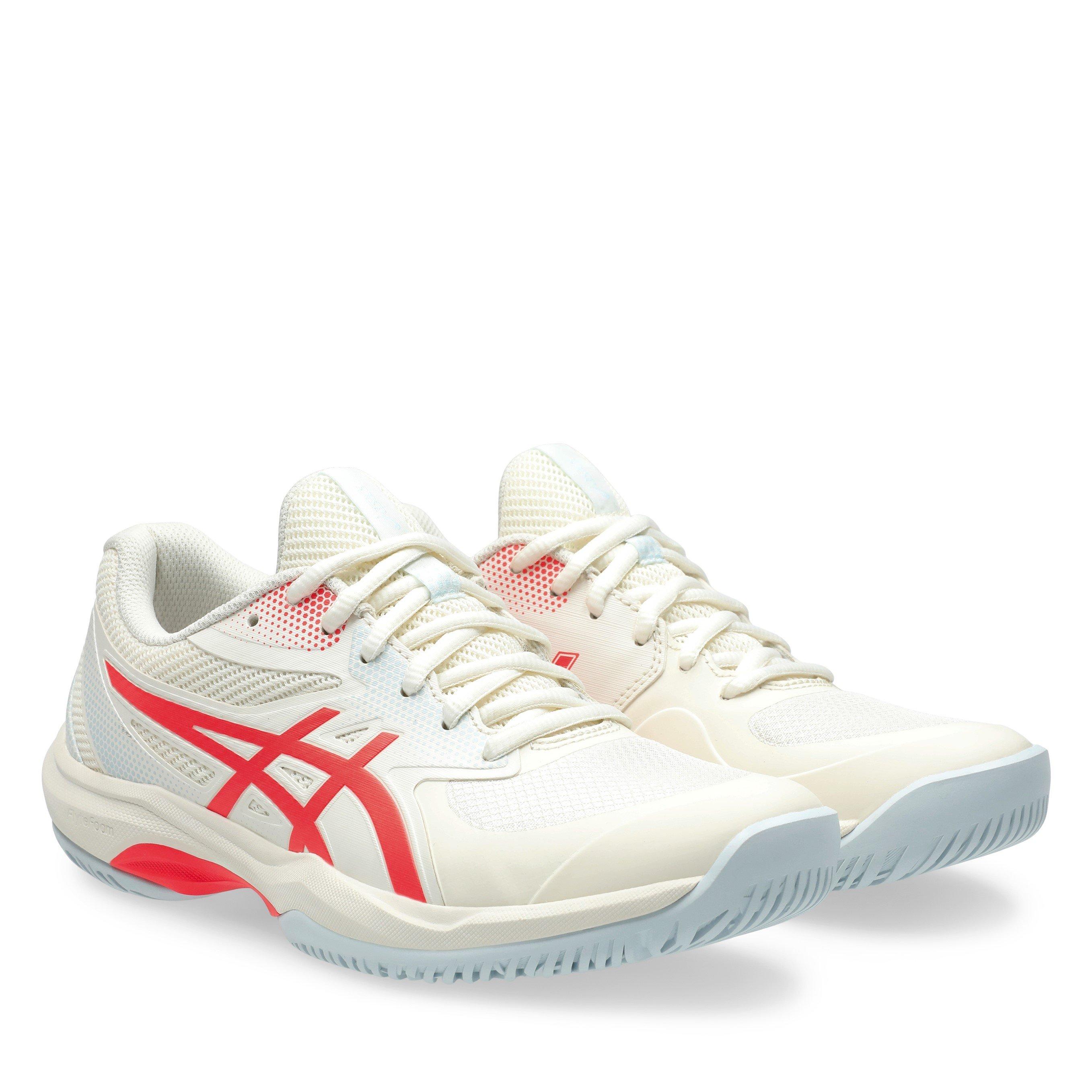 CREAM/FLASH RED - Asics - Game FF Womens Pickleball Shoes - 4