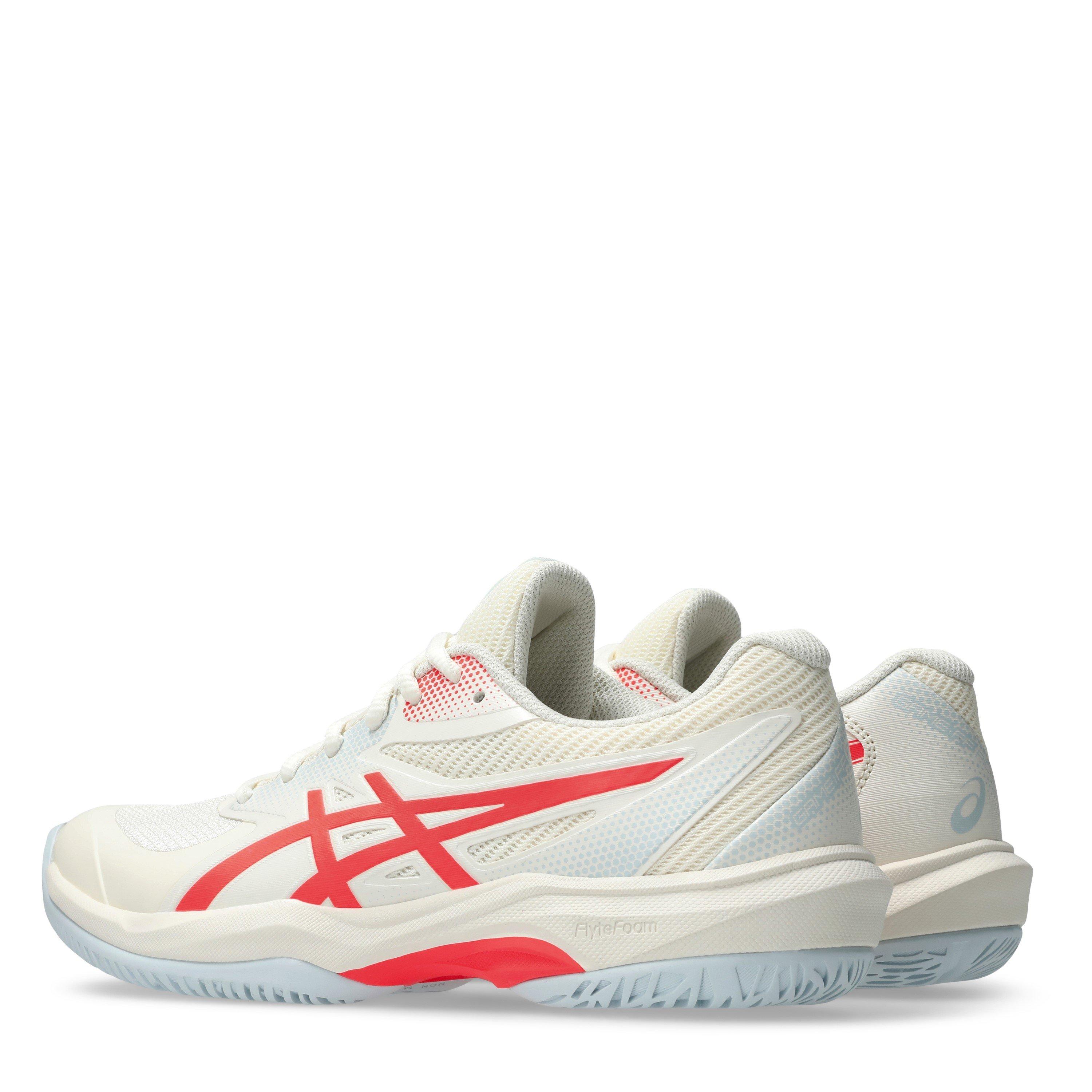 CREAM/FLASH RED - Asics - Game FF Womens Pickleball Shoes - 5