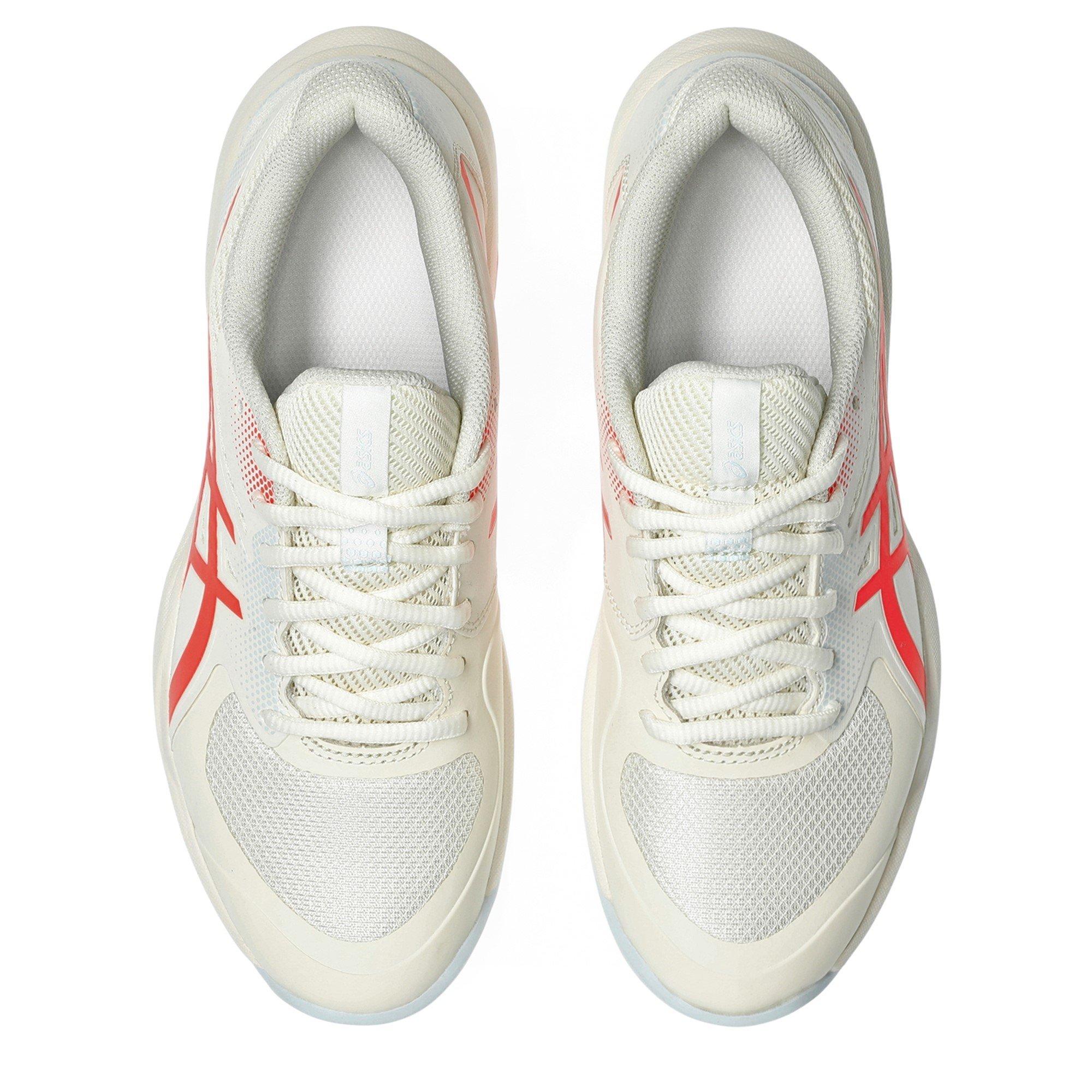 CREAM/FLASH RED - Asics - Game FF Womens Pickleball Shoes - 6