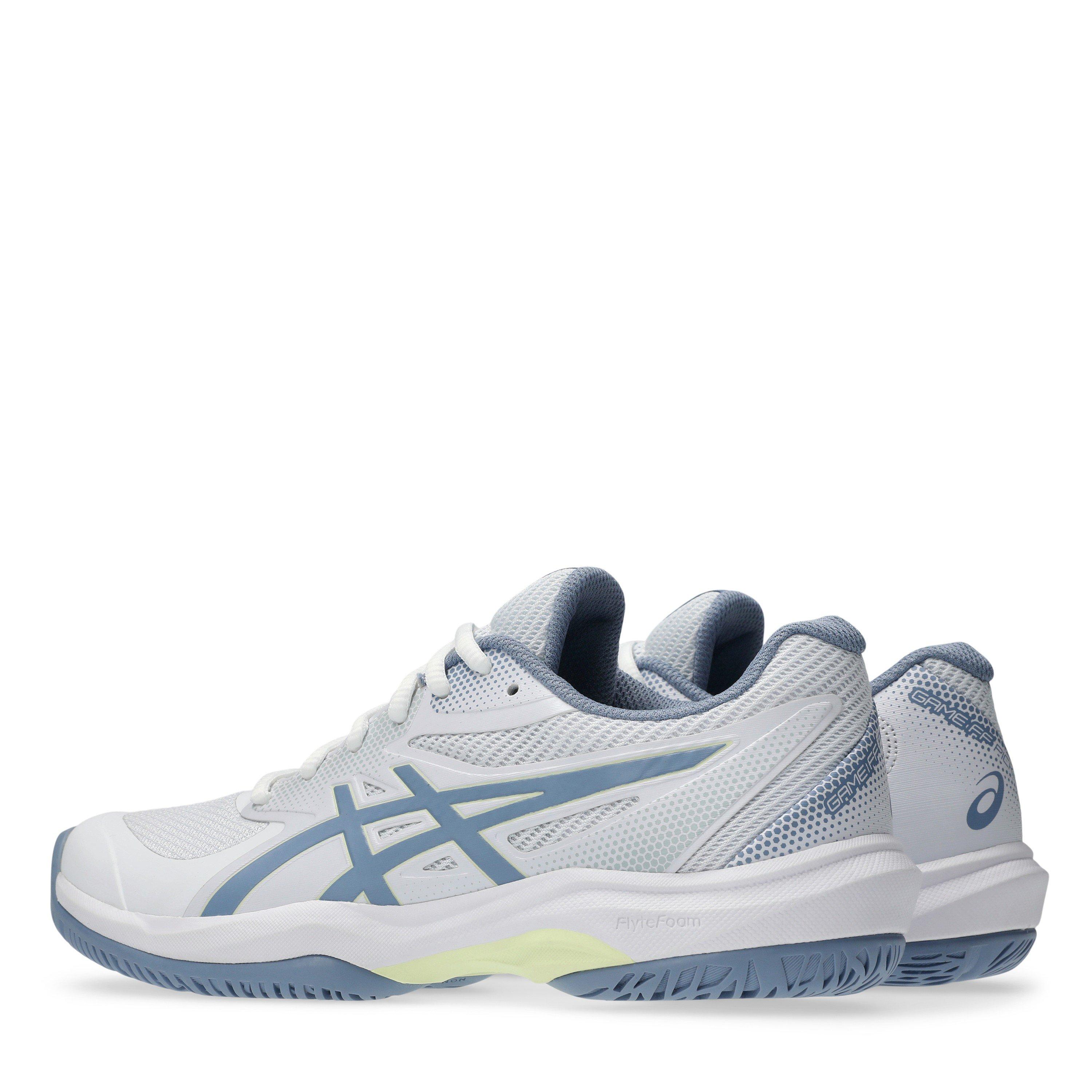 Wht/Calm Indigo - Asics - Game FF Womens Pickleball Shoes - 5