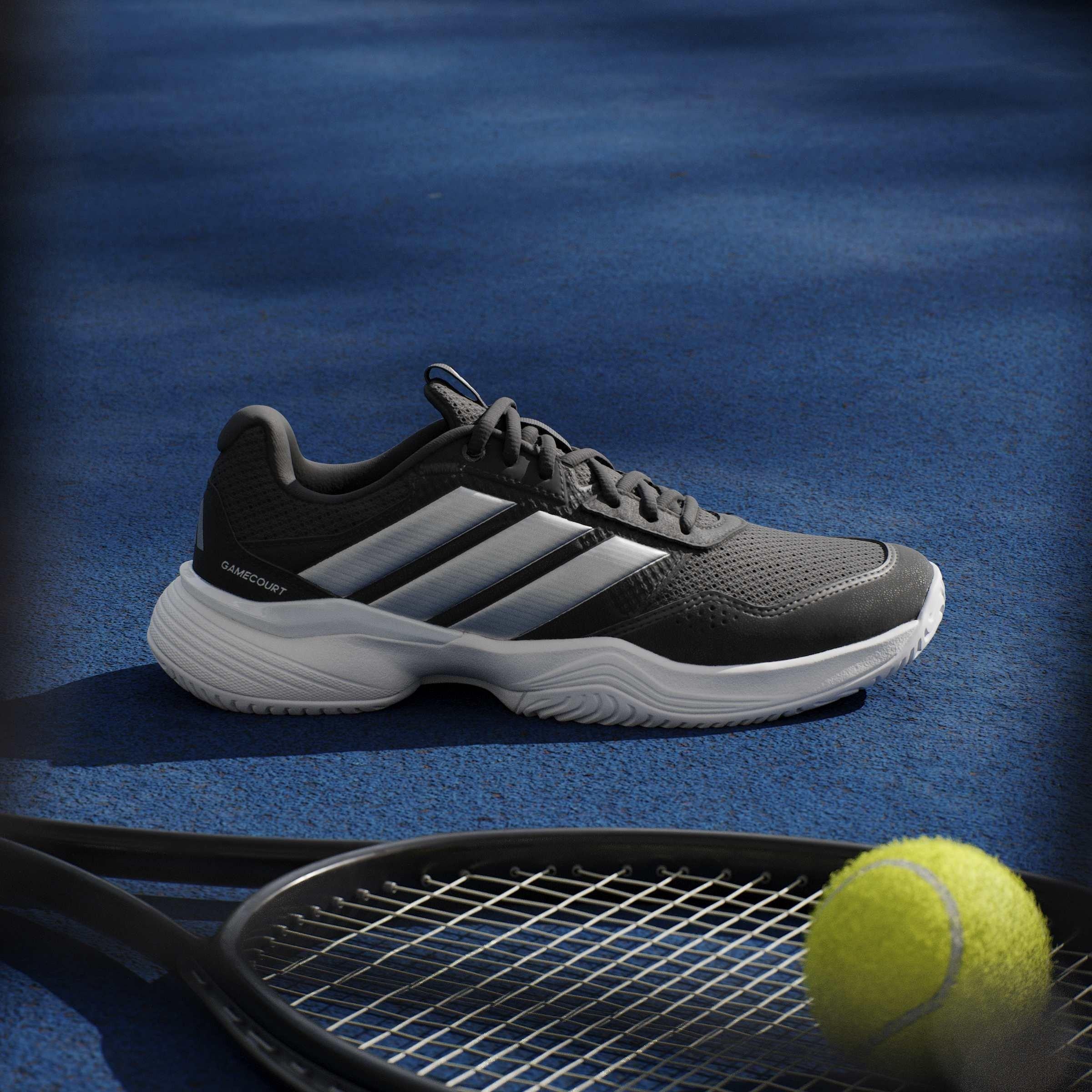 Blk/Silver/Wht - adidas - Adidas GameCourt 3 Ld71 - 10