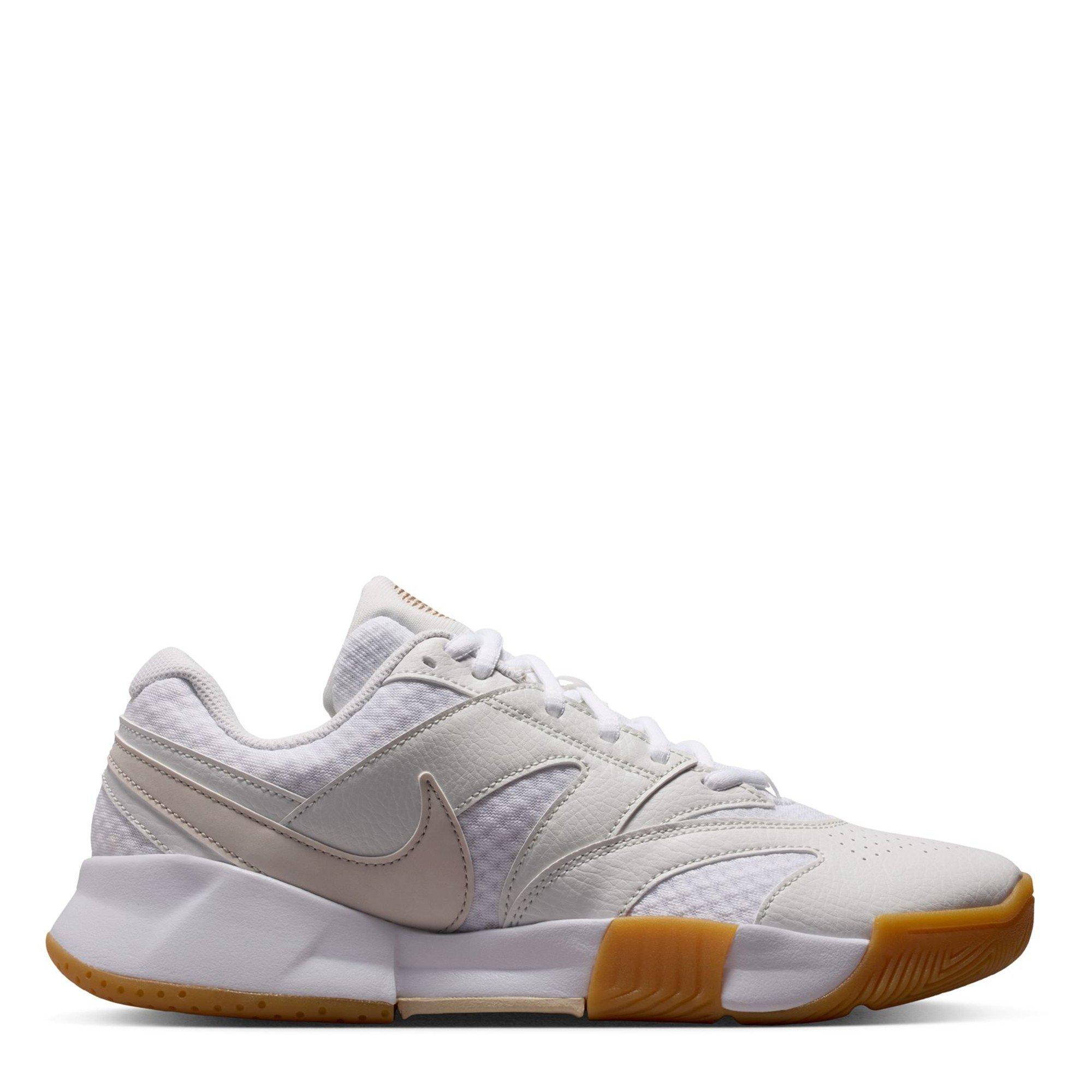 Wht/Brown-Linen - Nike - Court Lite 4 Womens Tennis Shoes - 1