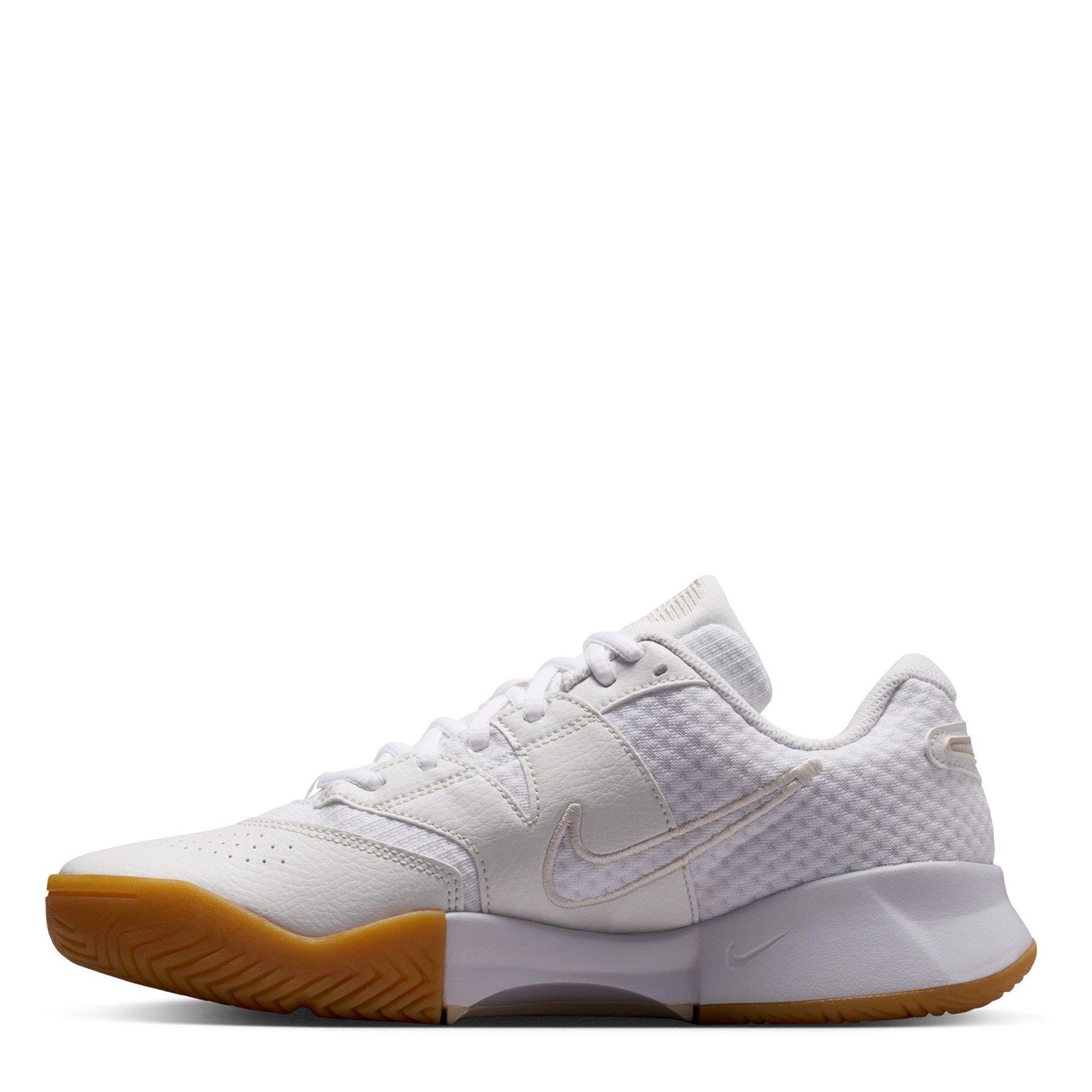 Wht/Brown-Linen - Nike - Court Lite 4 Womens Tennis Shoes - 2