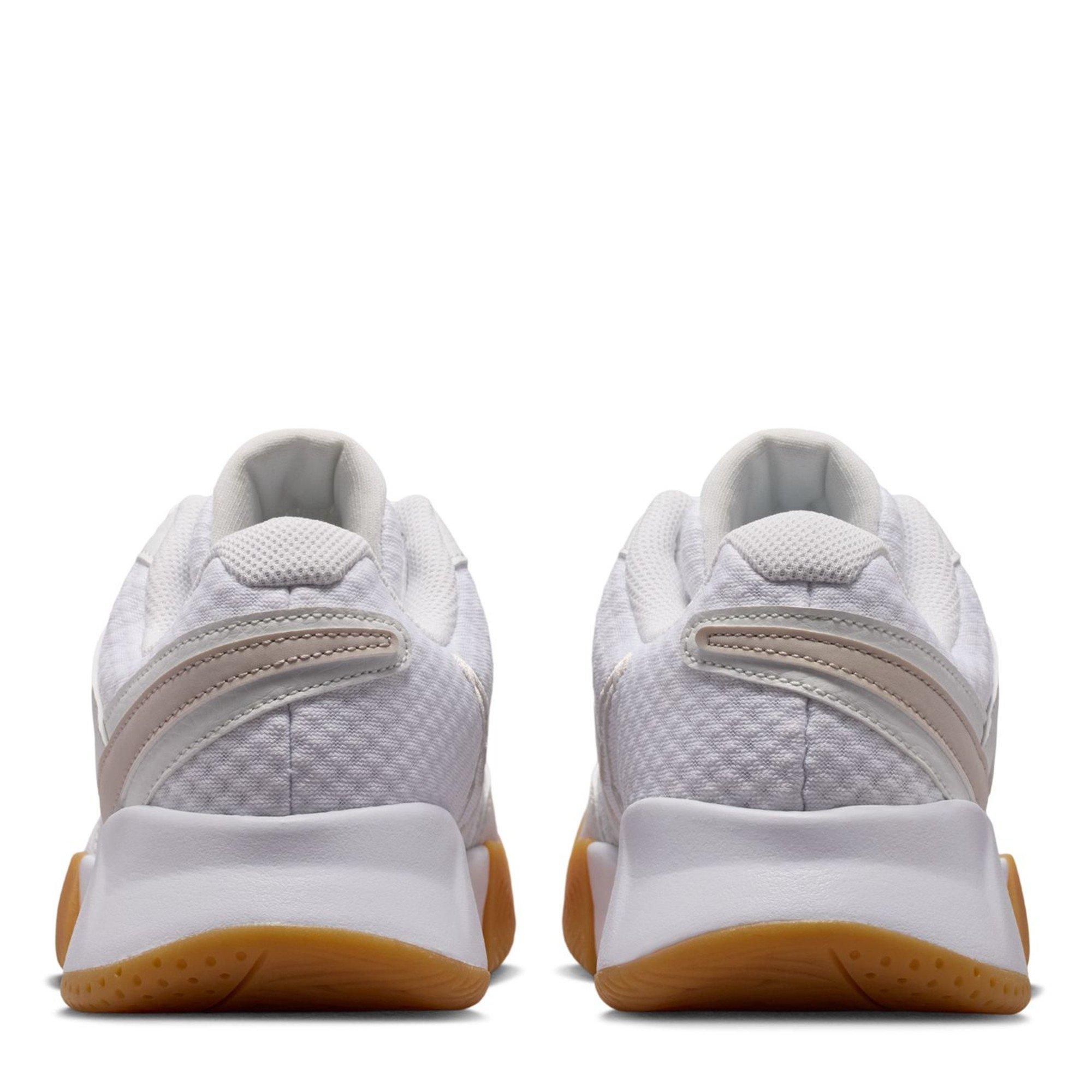 Wht/Brown-Linen - Nike - Court Lite 4 Womens Tennis Shoes - 5