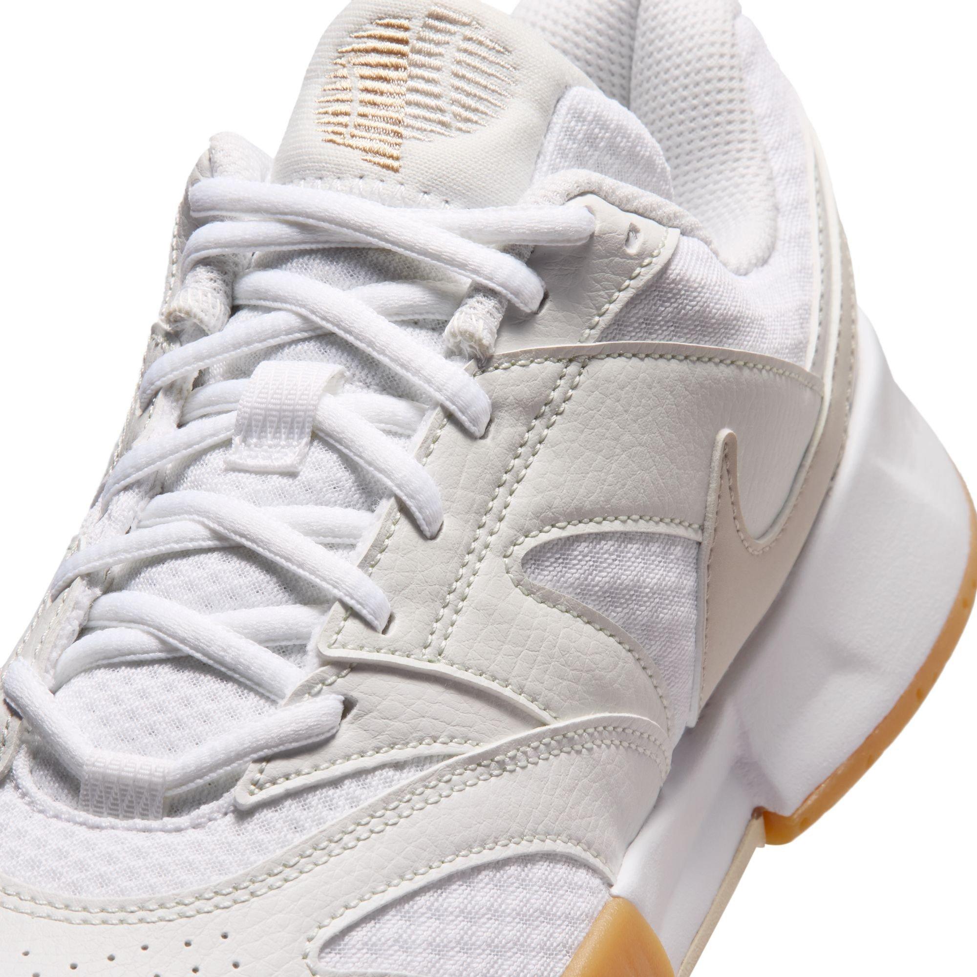 Wht/Brown-Linen - Nike - Court Lite 4 Womens Tennis Shoes - 7