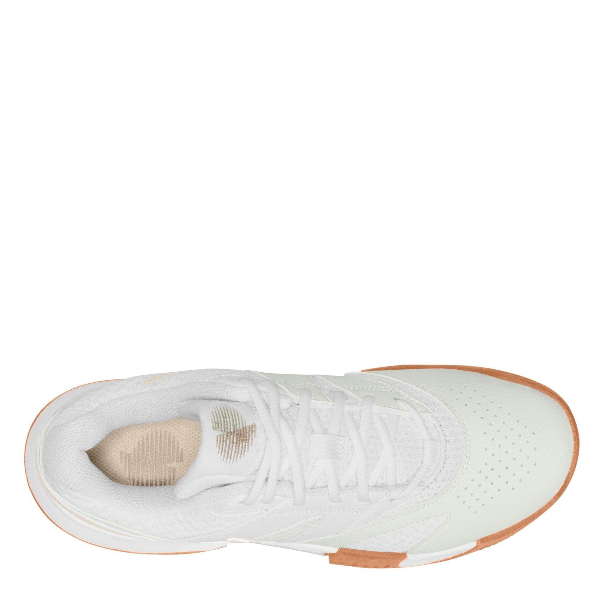 Wht/Brown-Linen - Nike - Court Lite 4 Womens Tennis Shoes - 9